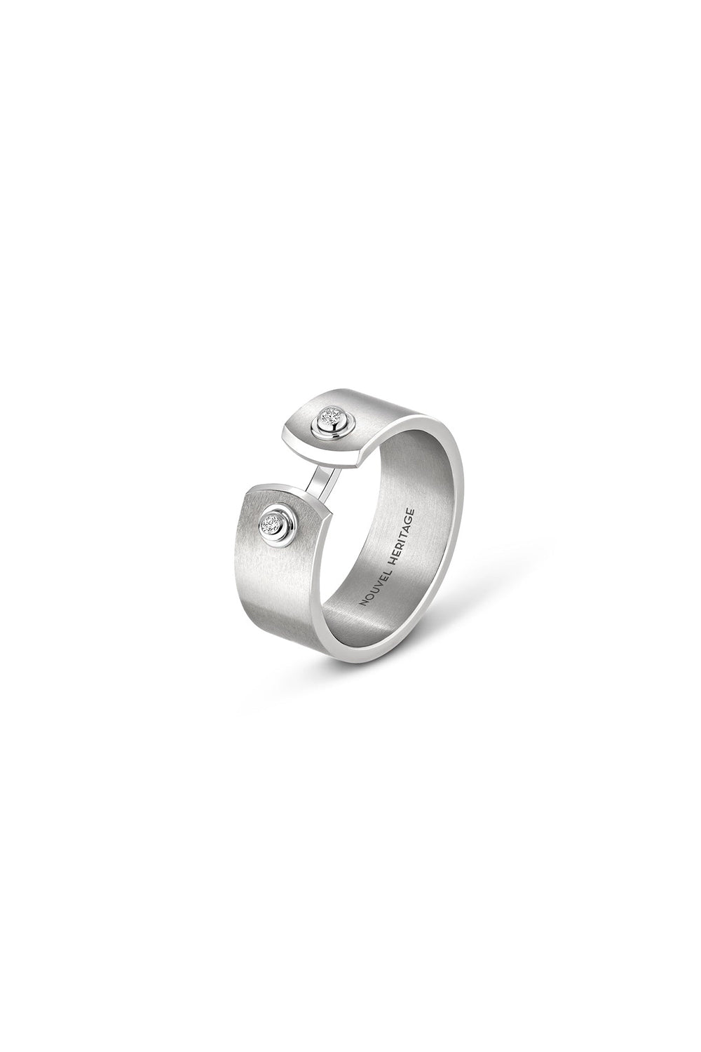 Paris From The Sky Mood Ring - White Gold-TITANIUM-9-JEWELRYFINE JEWELRING-NOUVEL HERITAGE