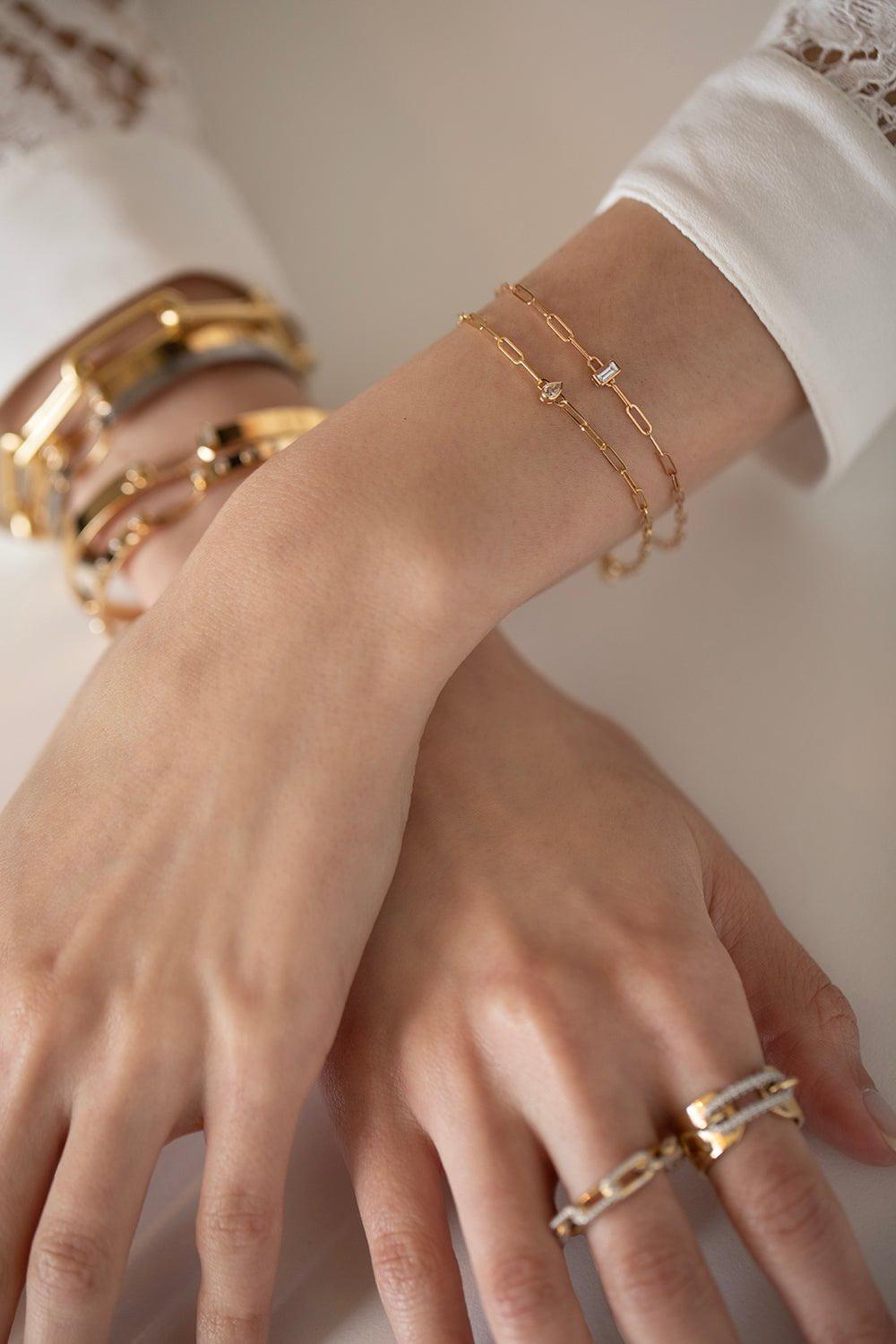 NOUVEL HERITAGE-Classic Baguette Bracelet-ROSE GOLD