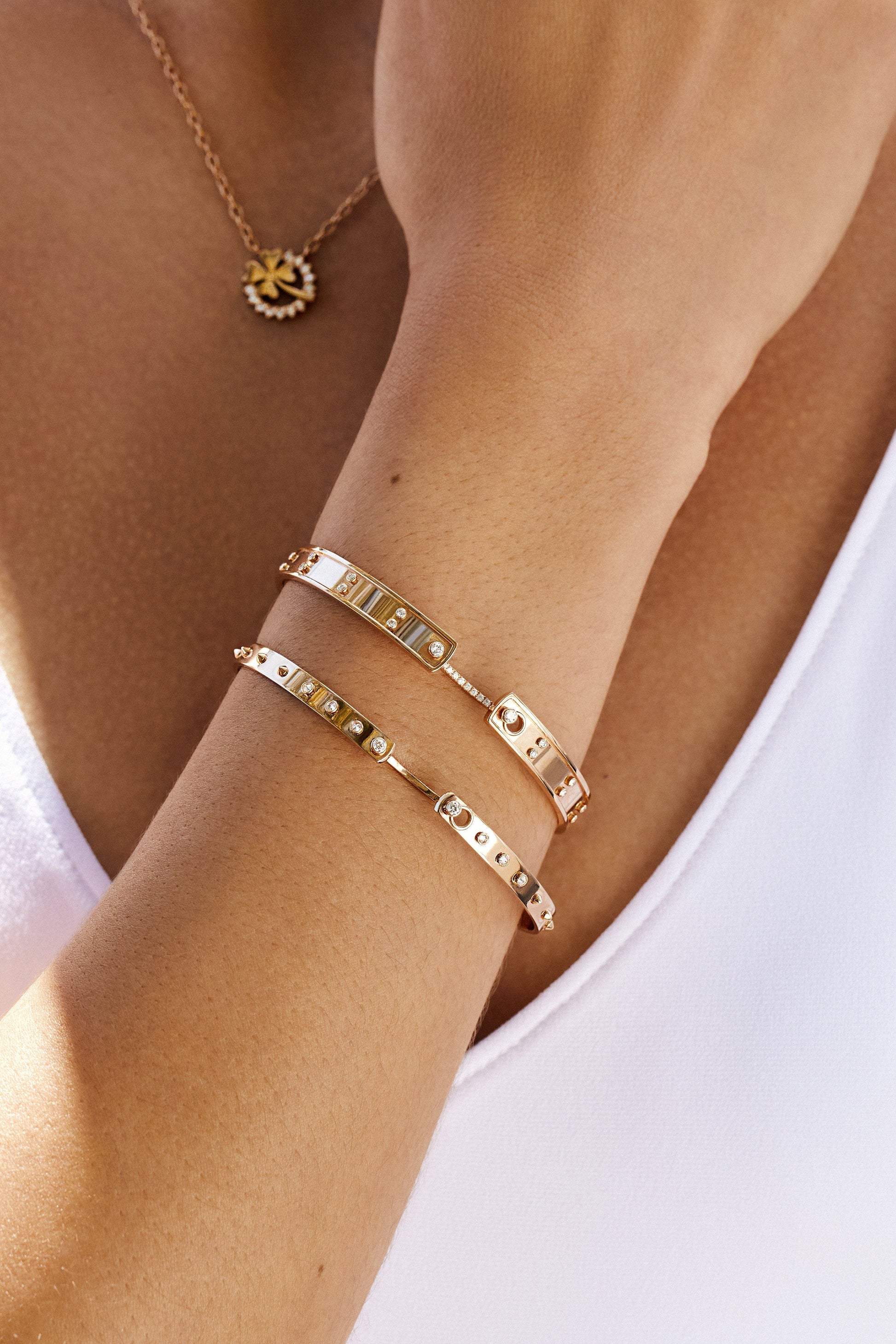 NOUVEL HERITAGE-Picnic in Paris Mood Bangle-ROSE GOLD