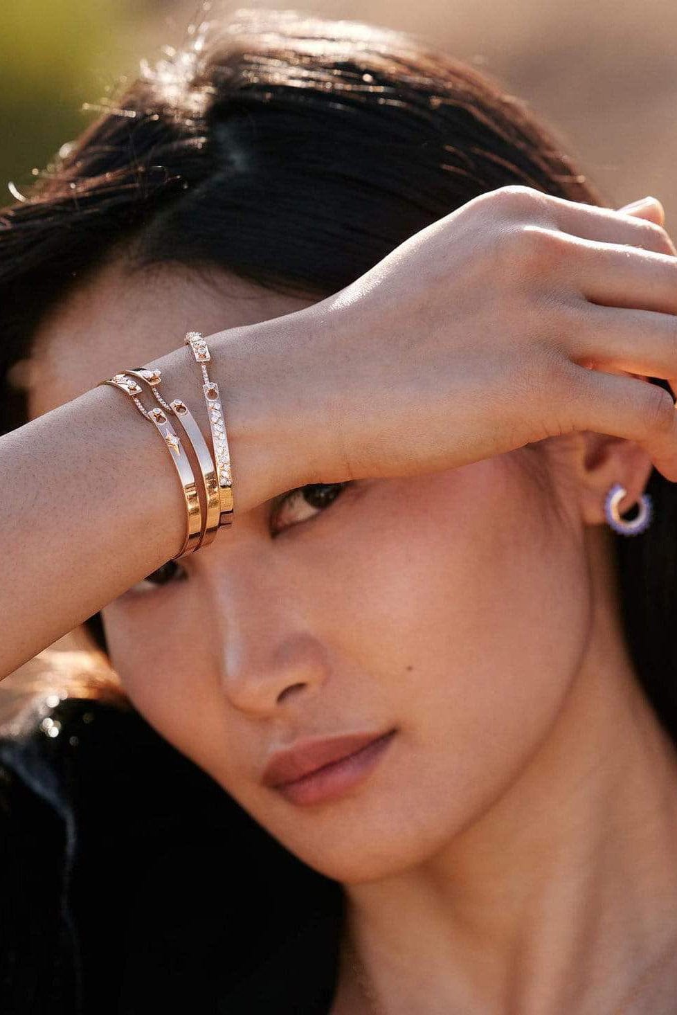 NOUVEL HERITAGE-Reverie Mood Bangle-ROSE GOLD