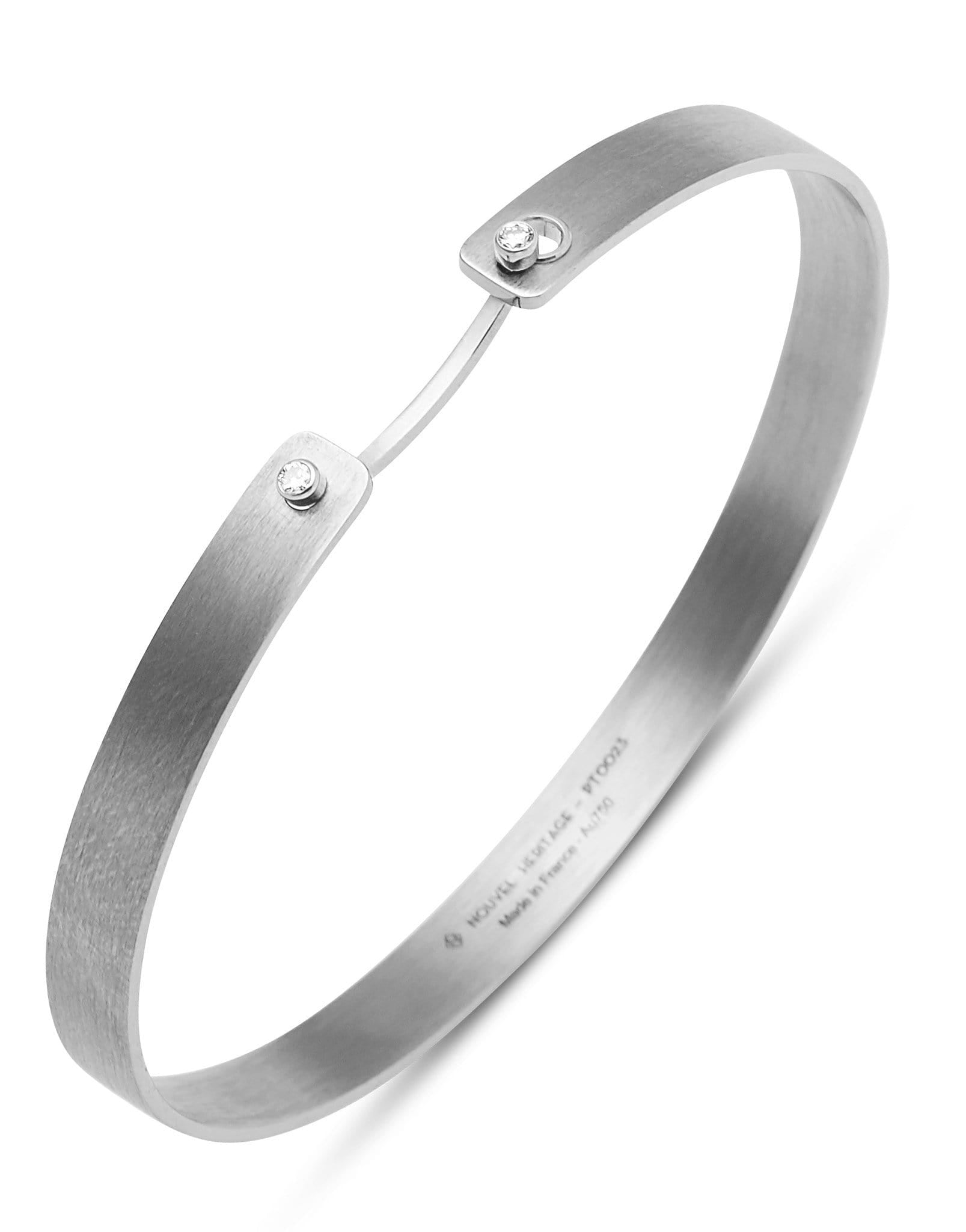 NOUVEL HERITAGE-Hers Titanium Mood Bangle - White Gold-TITANIUM