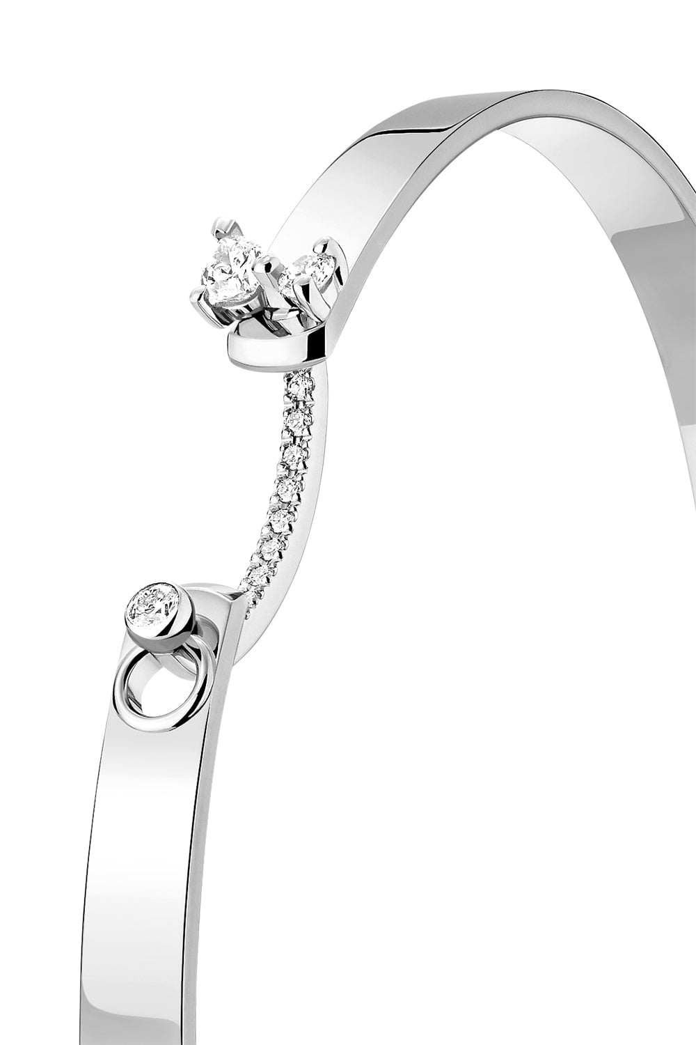 NOUVEL HERITAGE-Cocktail Time Mood Bangle Bracelet-WHITE GOLD