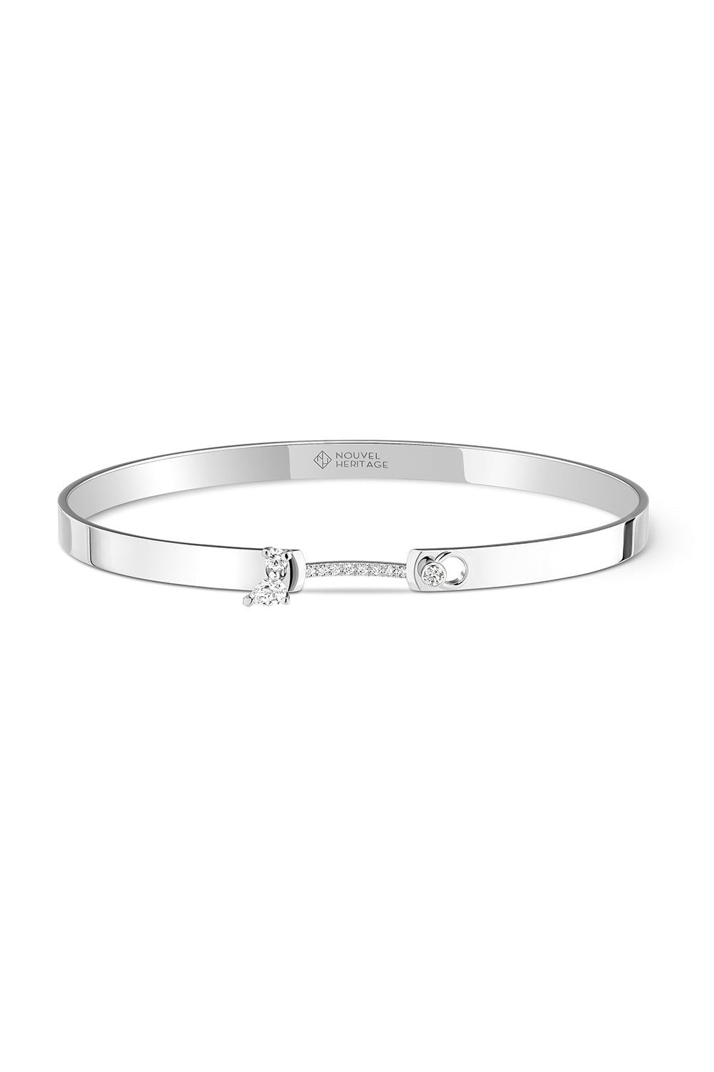 NOUVEL HERITAGE-Cocktail Time Mood Bangle Bracelet-WHITE GOLD