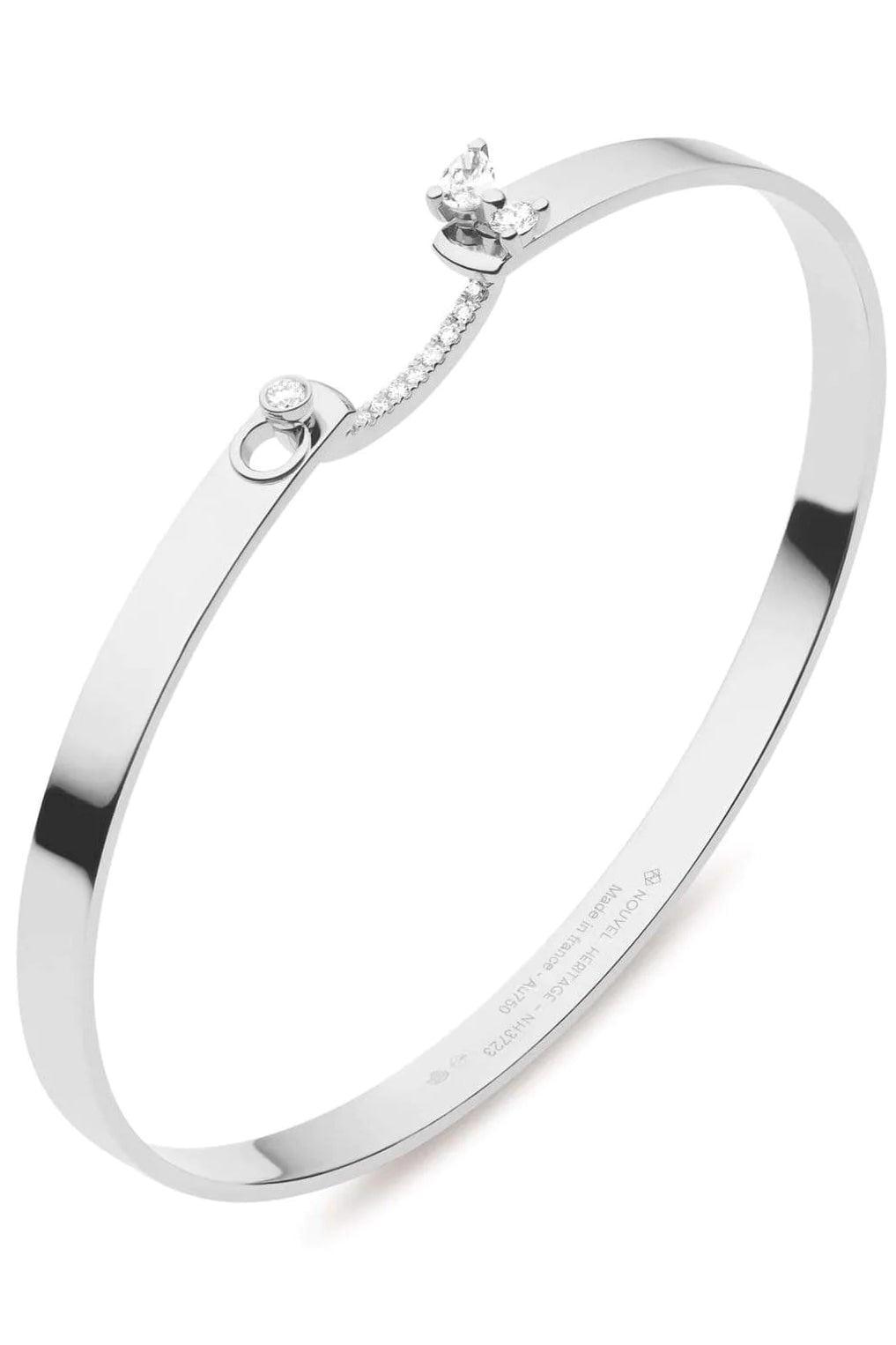 NOUVEL HERITAGE-Cocktail Time Mood Bangle-WHITE GOLD