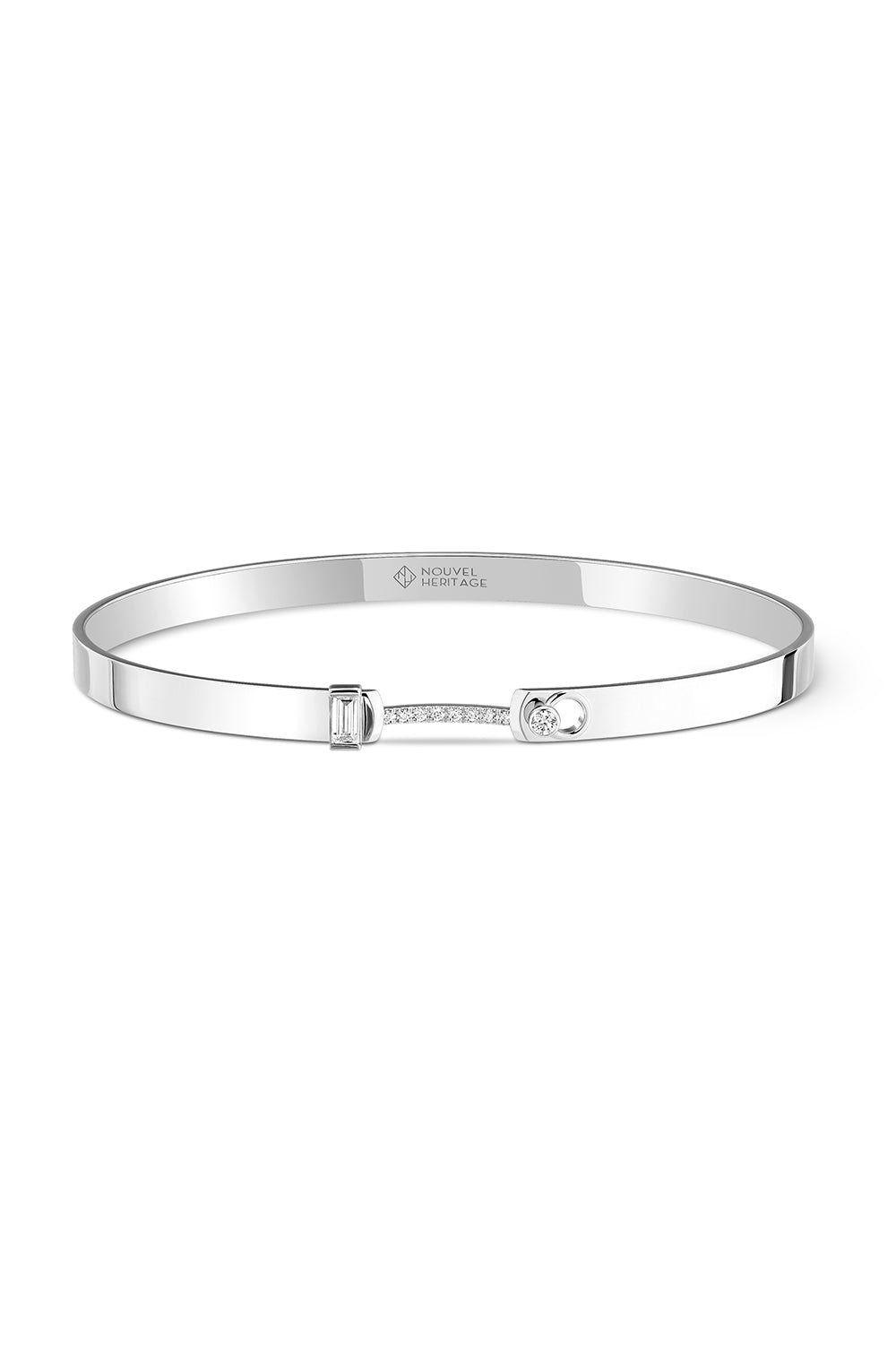 Me Time Diamond Mood Bangle Bracelet-WHITE GOLD-JEWELRYFINE JEWELBRACELET O-NOUVEL HERITAGE