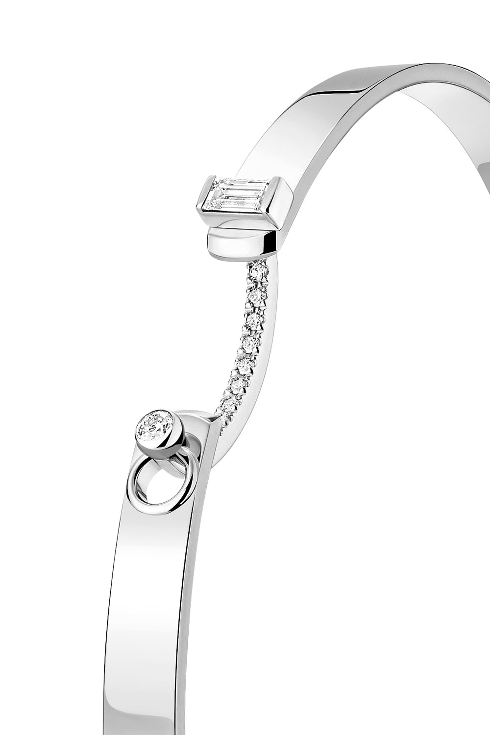 Me Time Diamond Mood Bangle Bracelet-WHITE GOLD-JEWELRYFINE JEWELBRACELET O-NOUVEL HERITAGE