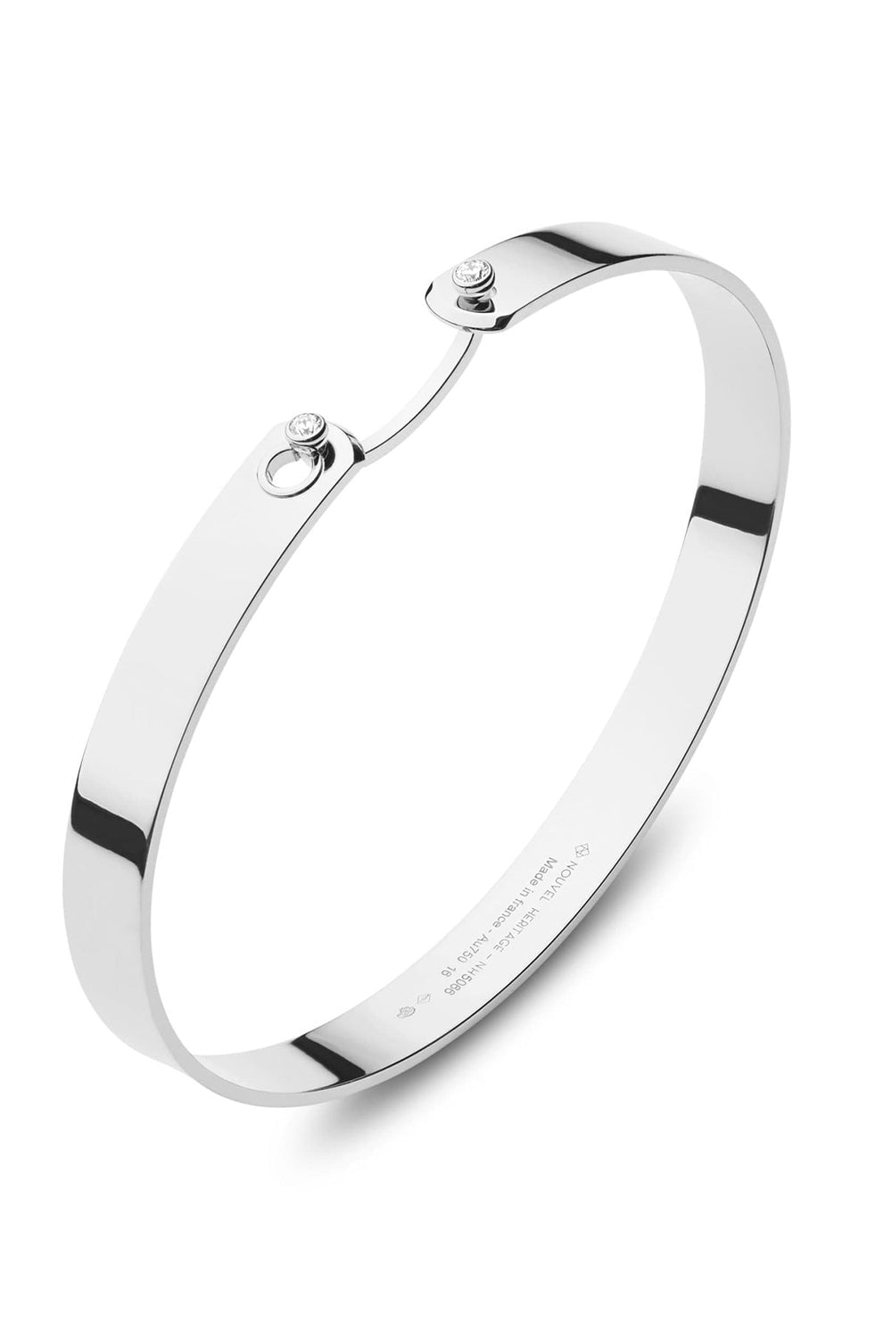 NOUVEL HERITAGE-Monday Morning GM Mood Bangle - White Gold-WHITE GOLD
