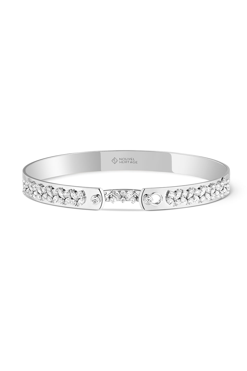 NOUVEL HERITAGE-Soiree Mood Bangle - White Gold-WHITE GOLD