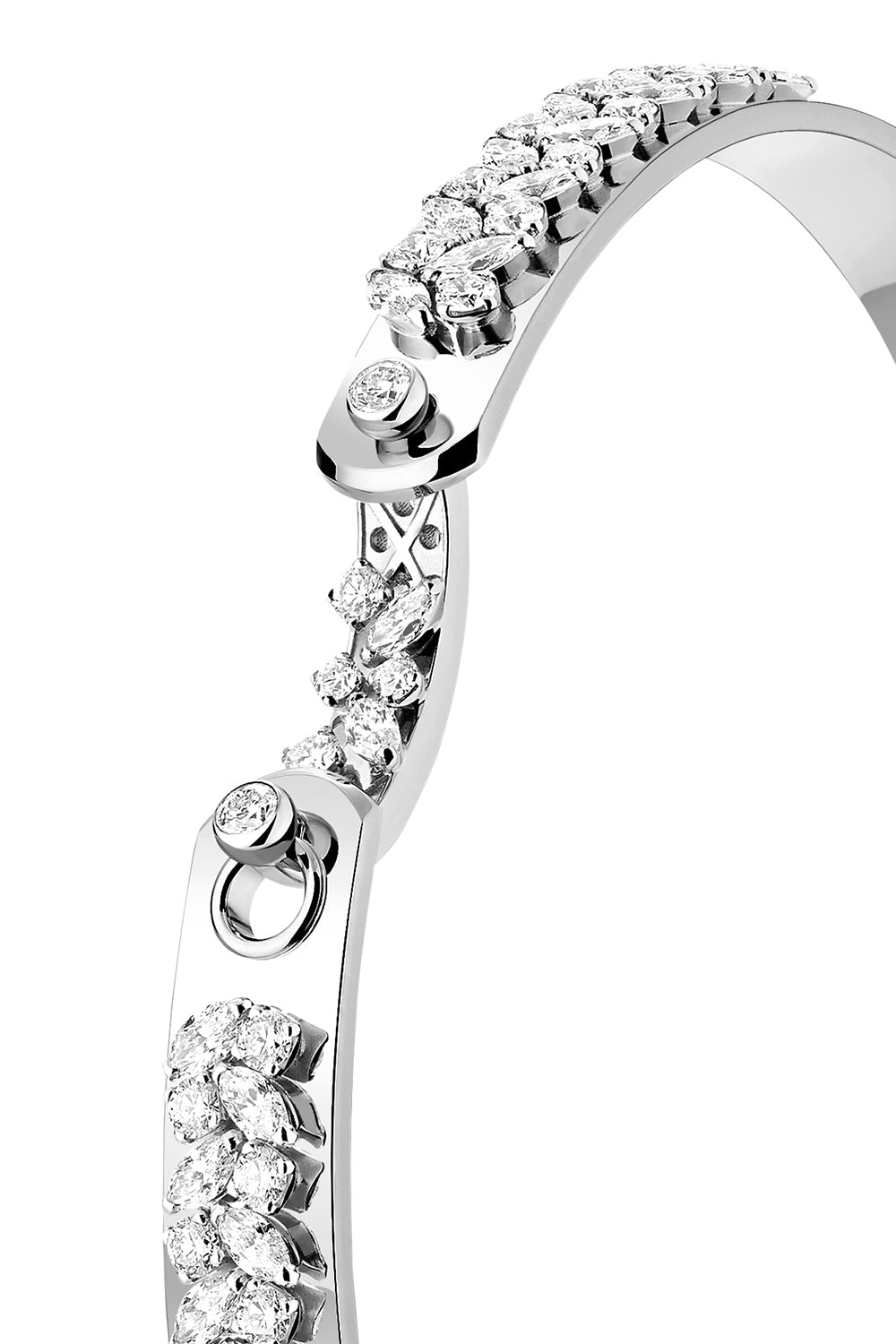 NOUVEL HERITAGE-Soiree Mood Bangle - White Gold-WHITE GOLD
