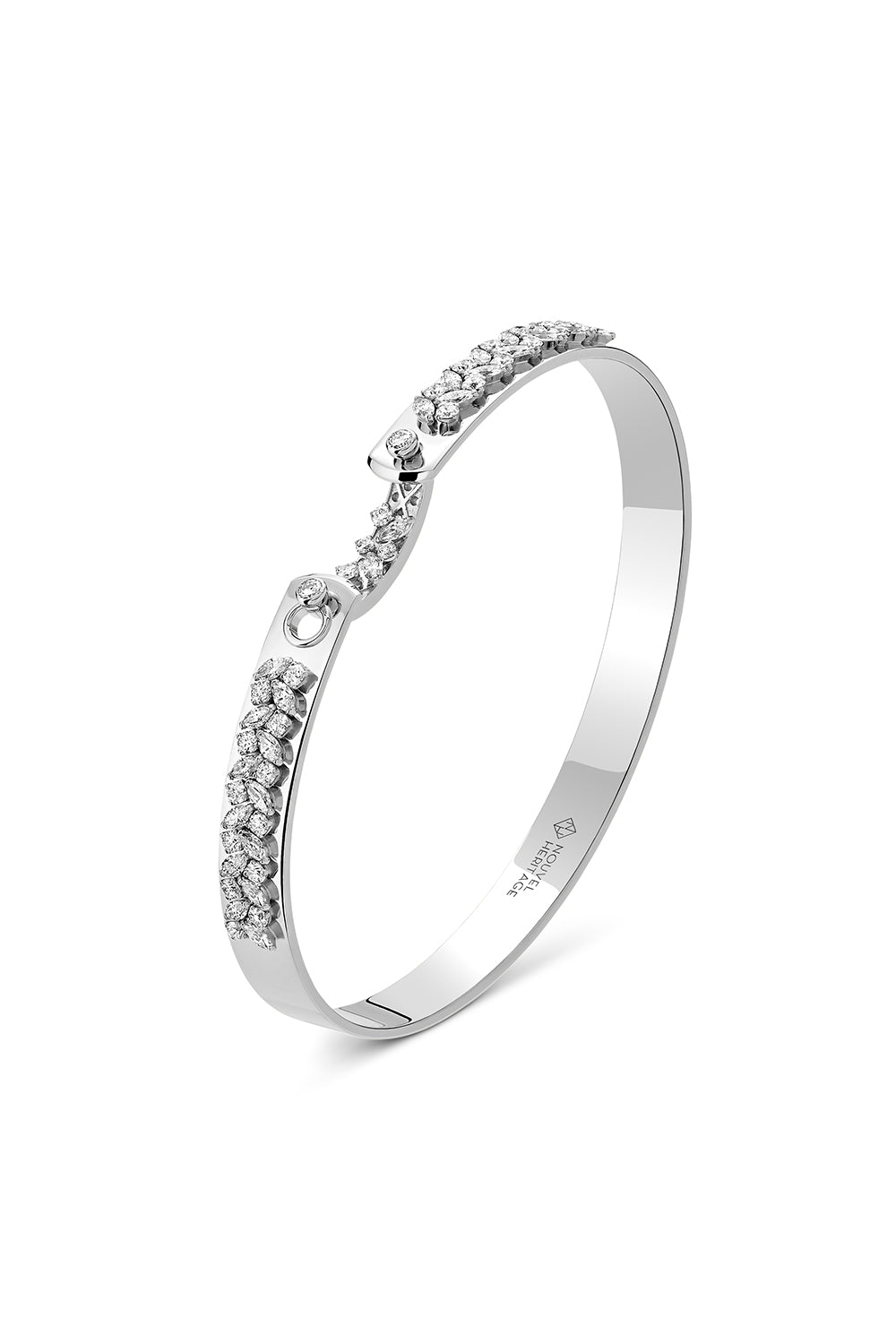 NOUVEL HERITAGE-Soiree Mood Bangle - White Gold-WHITE GOLD