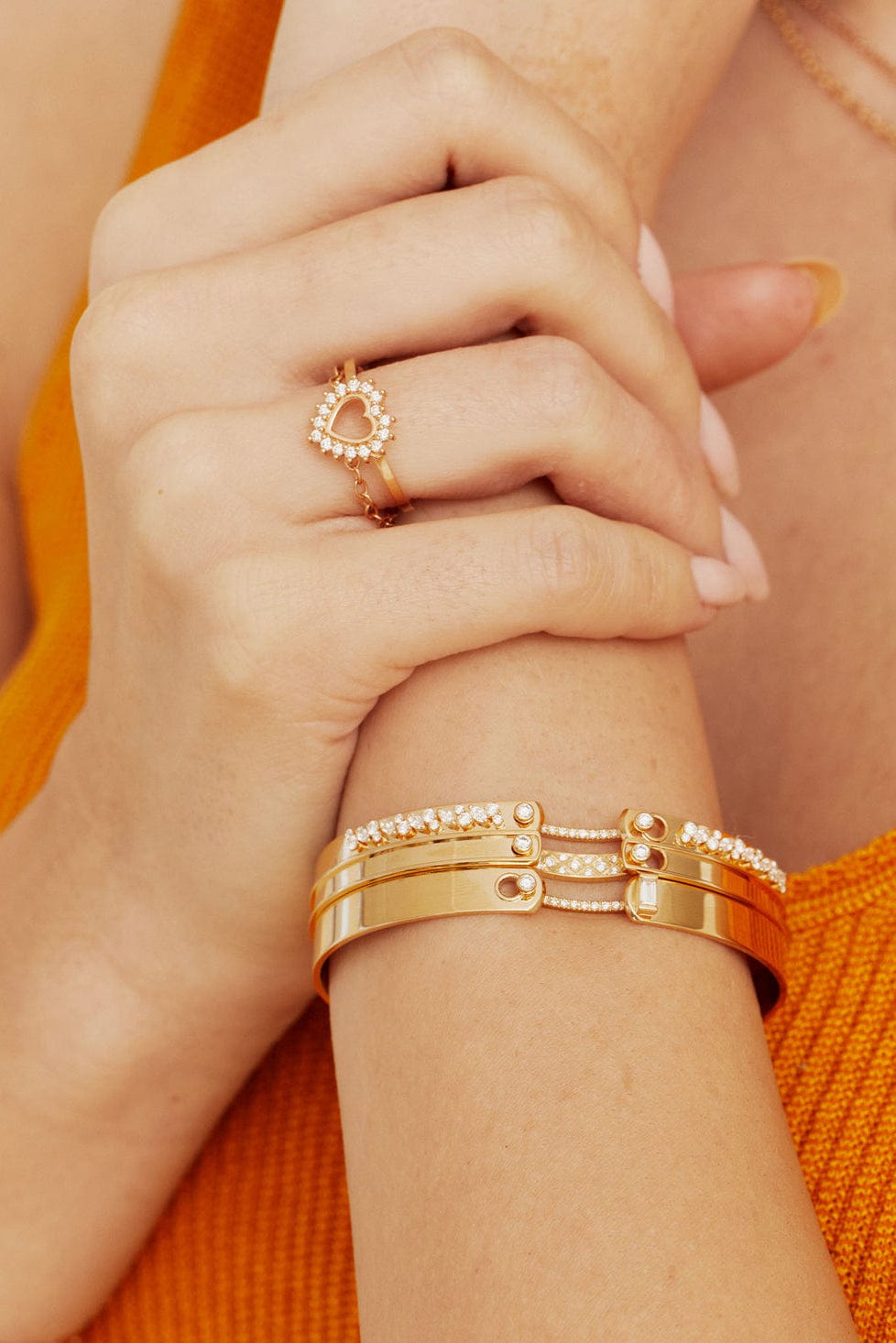 NOUVEL HERITAGE-Dinner Date GM Mood Bangle-YELLOW GOLD