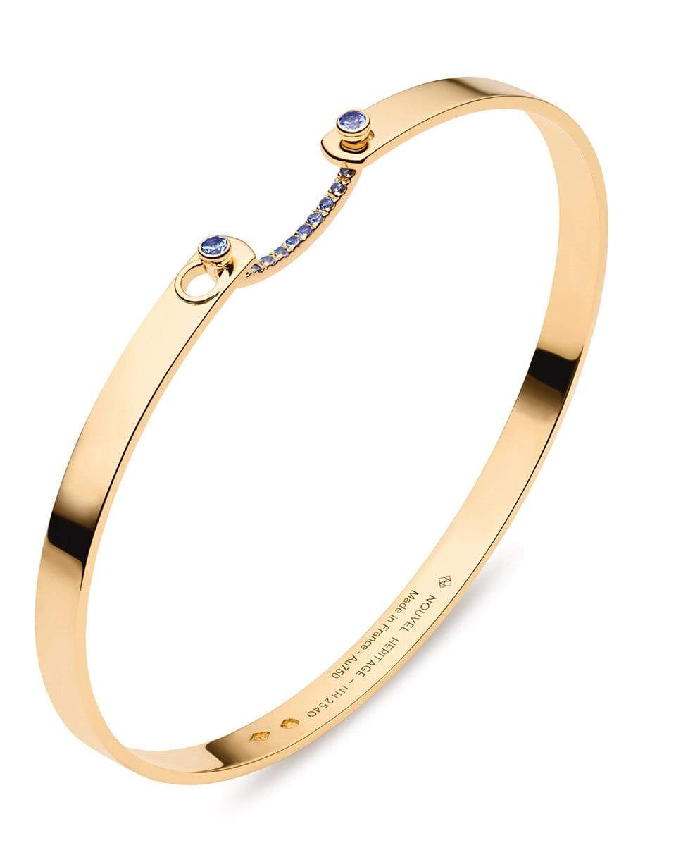 NOUVEL HERITAGE-Baby Blue Mood Bangle-YELLOW GOLD