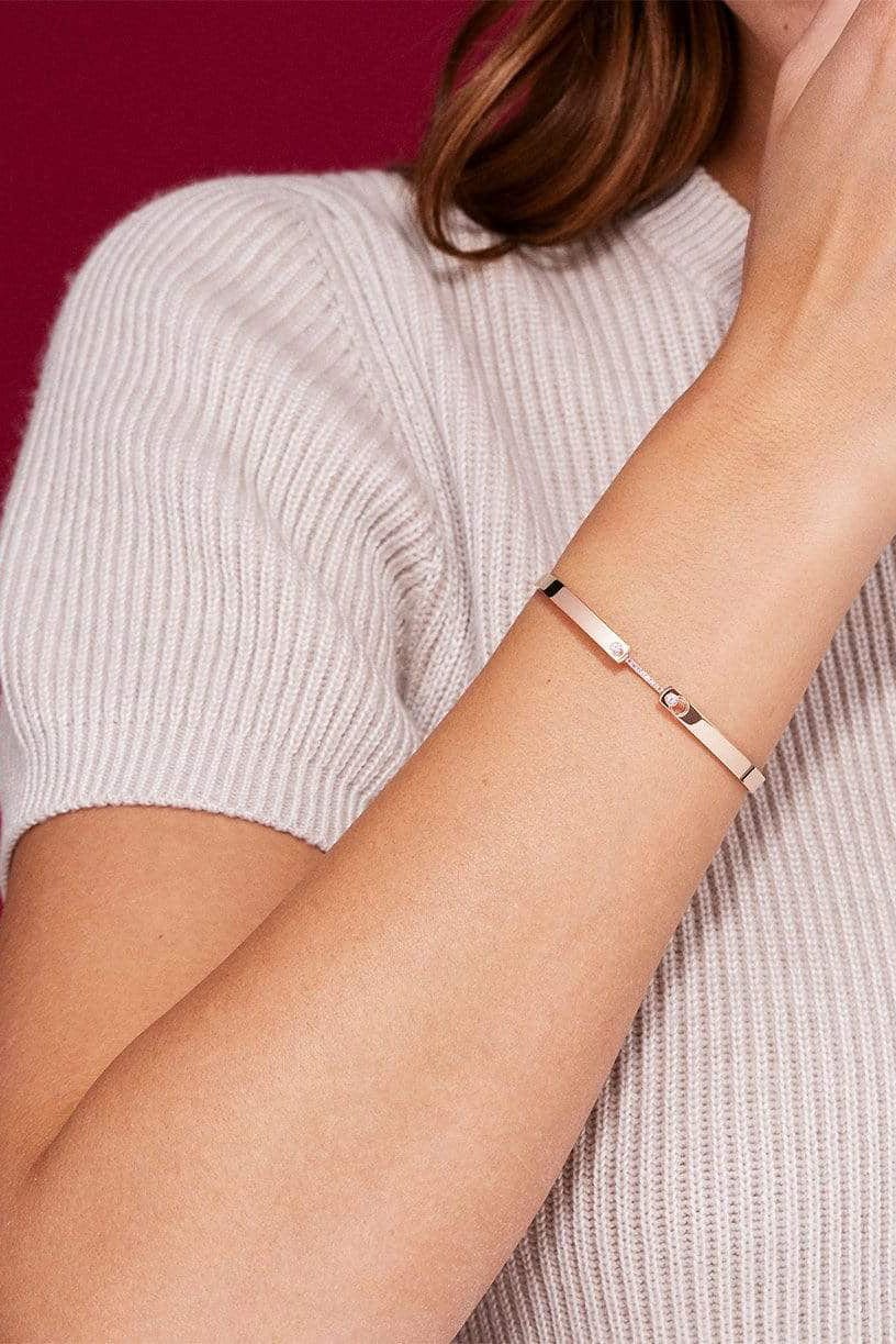 NOUVEL HERITAGE-Baby Pink Mood Bangle-YELLOW GOLD