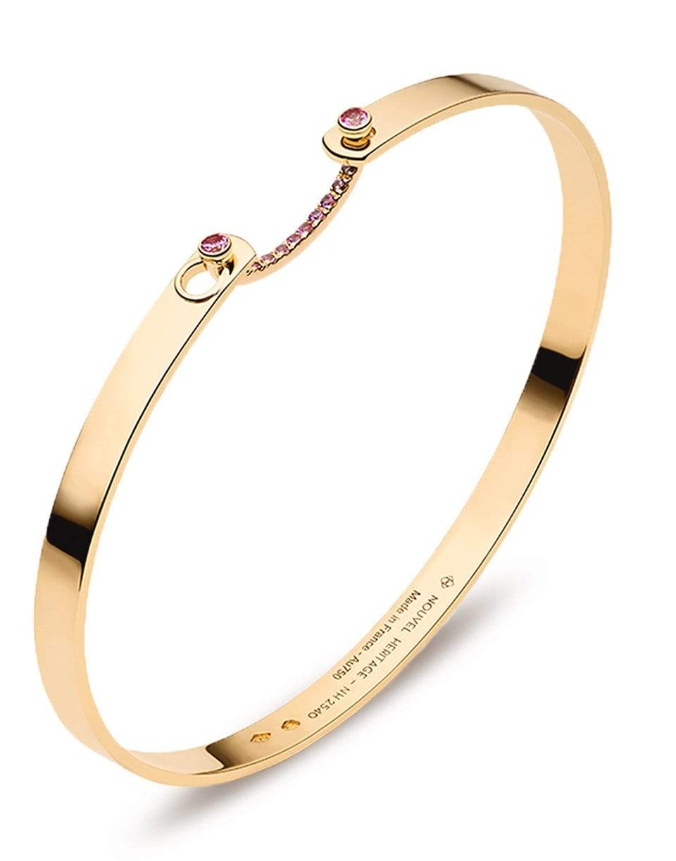 NOUVEL HERITAGE-Baby Pink Mood Bangle-YELLOW GOLD