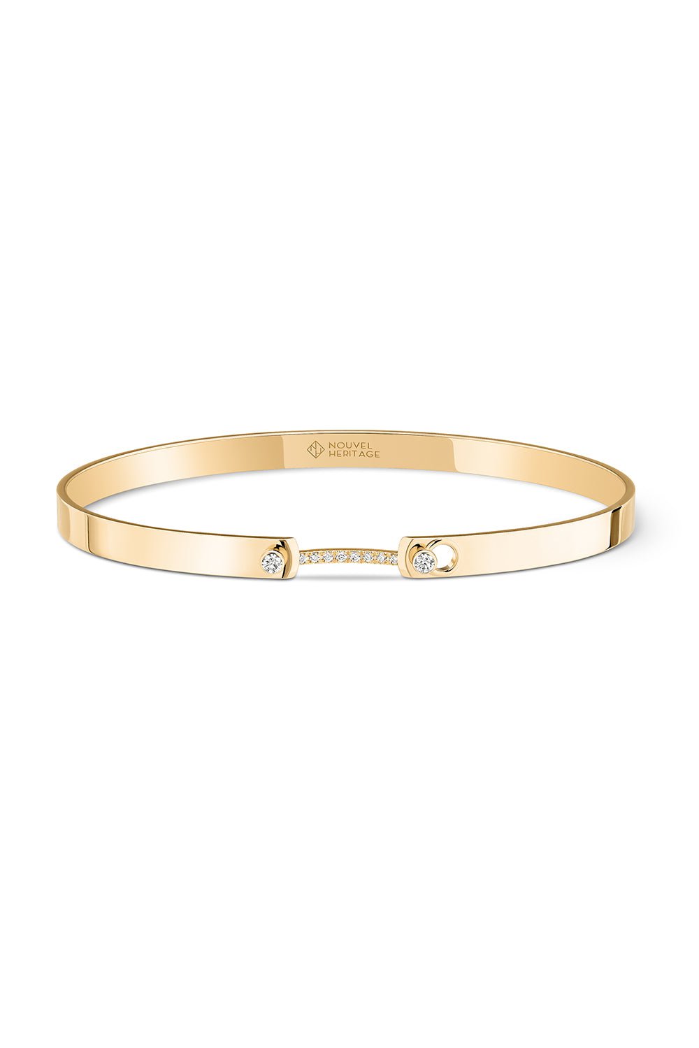 NOUVEL HERITAGE-Business Meeting Mood Bangle Bracelet-YELLOW GOLD