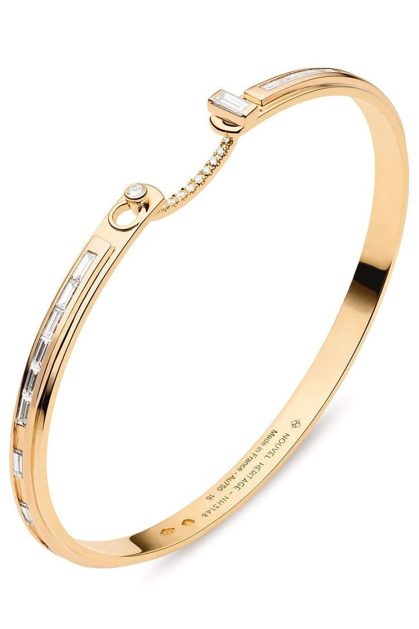 NOUVEL HERITAGE-Diamond My BFs Wedding Mood Bangle-YELLOW GOLD