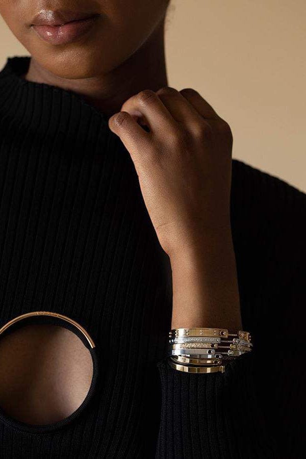 NOUVEL HERITAGE-Diamond Parisian Stroll Bracelet-YELLOW GOLD