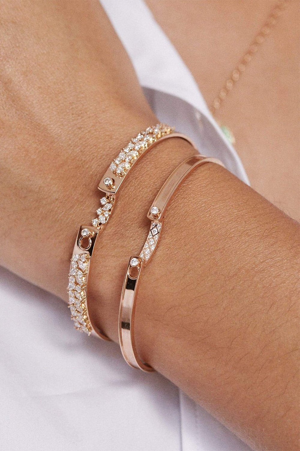 NOUVEL HERITAGE-Parisian Stroll Mood Bangle-YELLOW GOLD