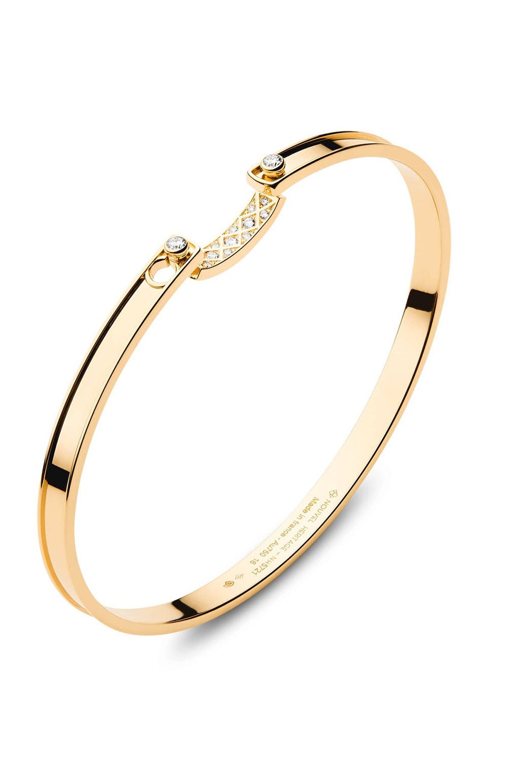 NOUVEL HERITAGE-Parisian Stroll Mood Bangle-YELLOW GOLD