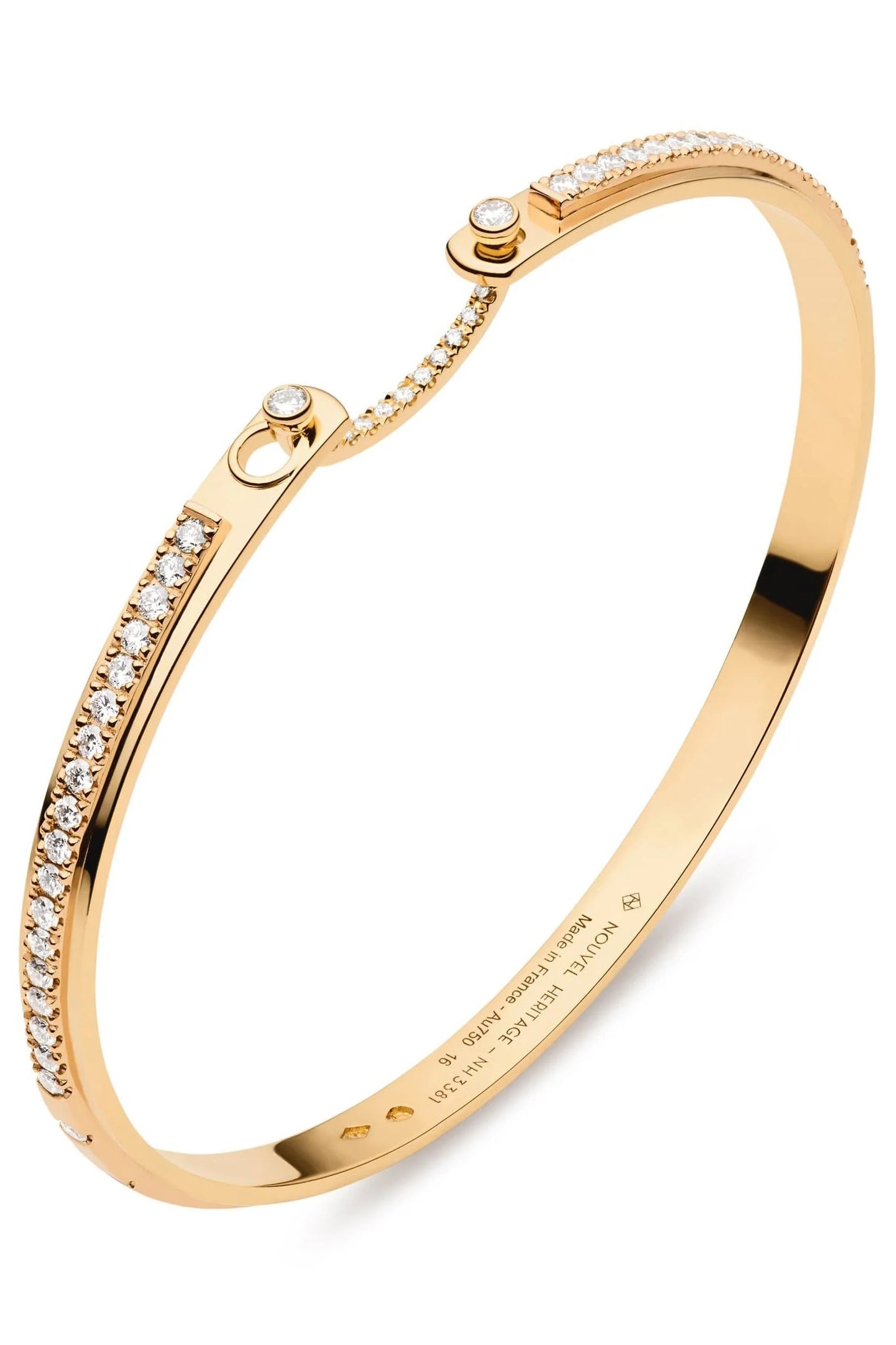 NOUVEL HERITAGE-Tuxedo Mood Bangle-YELLOW GOLD
