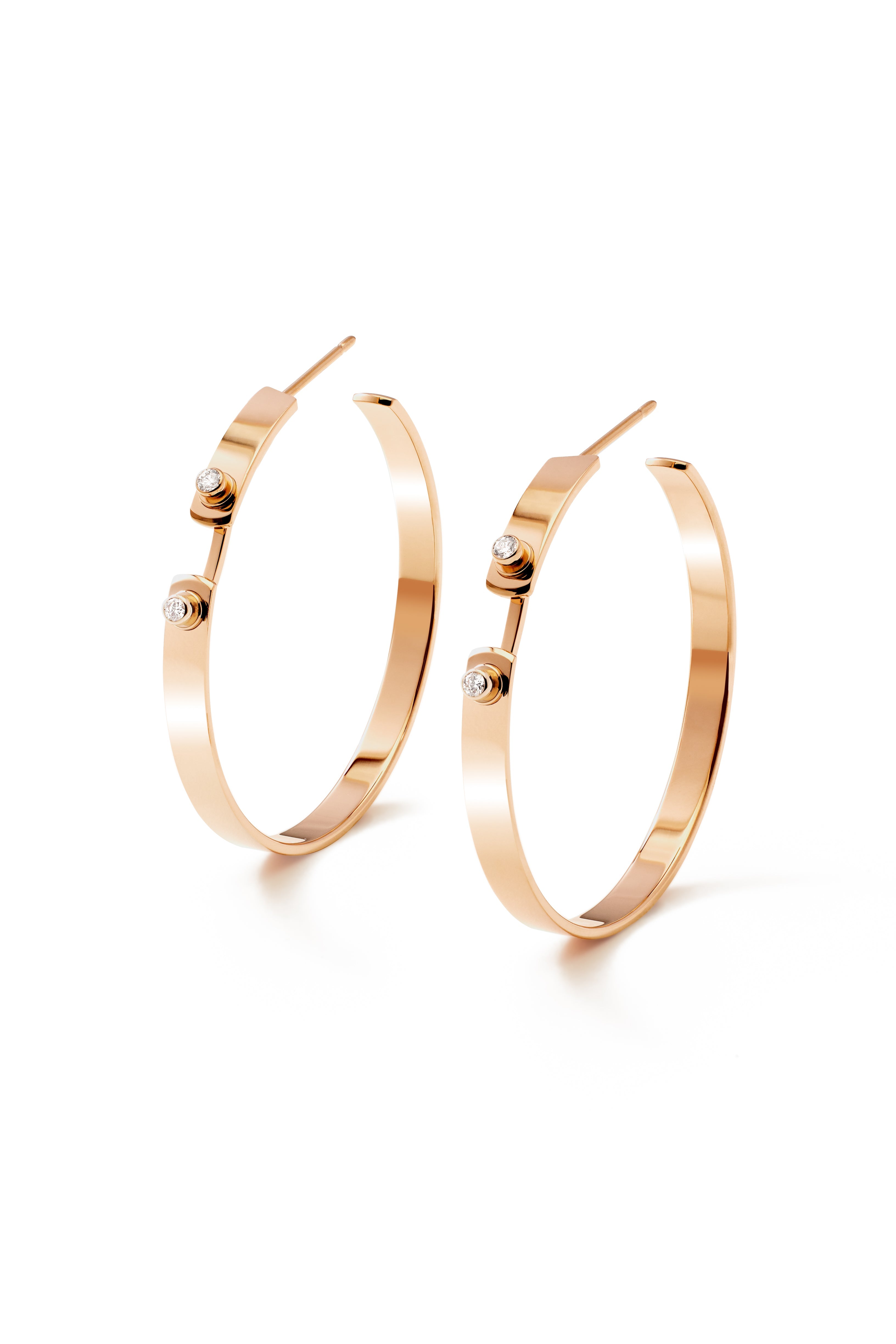 Monday Morning Mood Hoop Earrings - Rose Gold