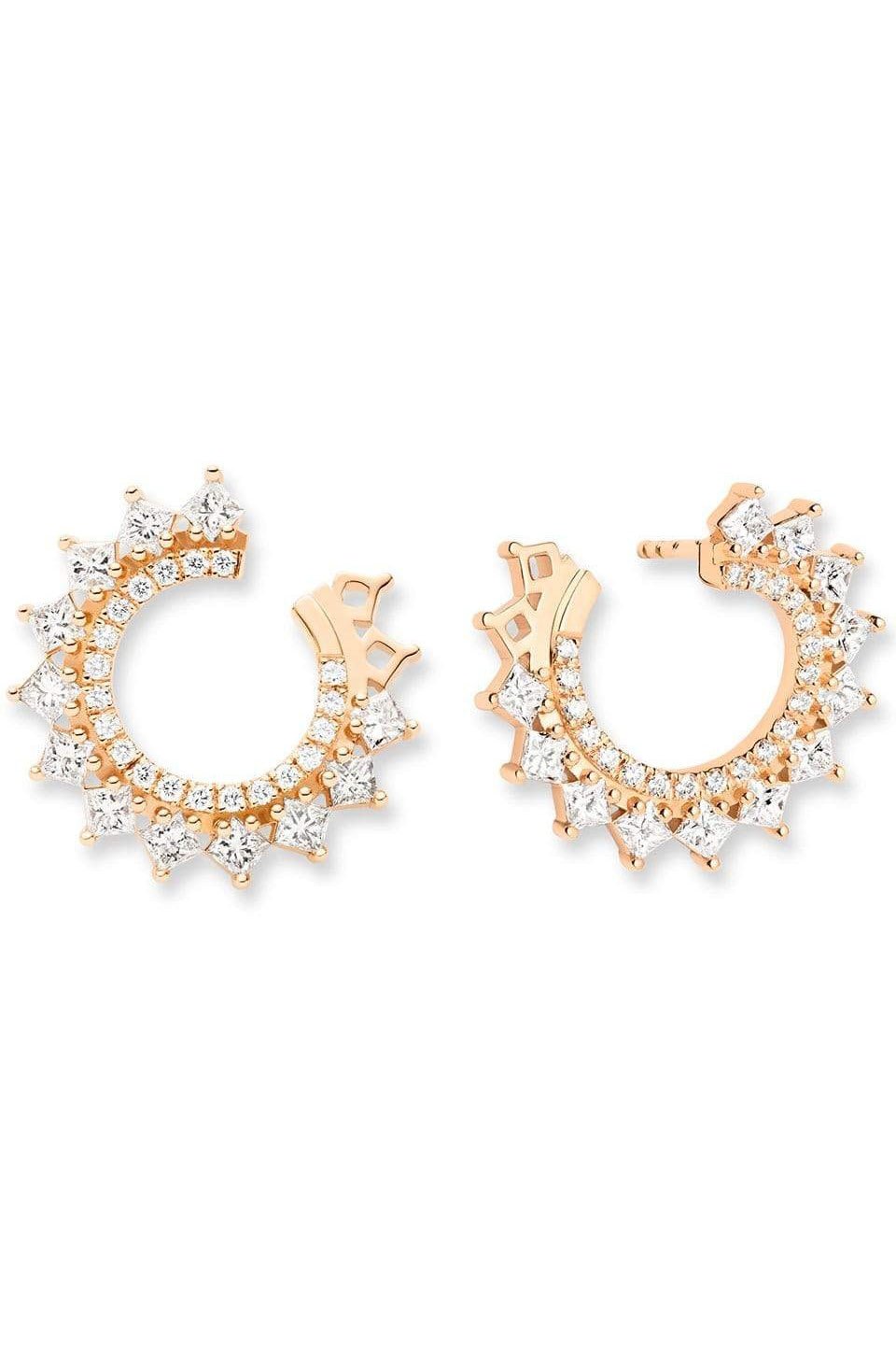 NOUVEL HERITAGE-Princess Diamond Vendome Earrings-ROSE GOLD
