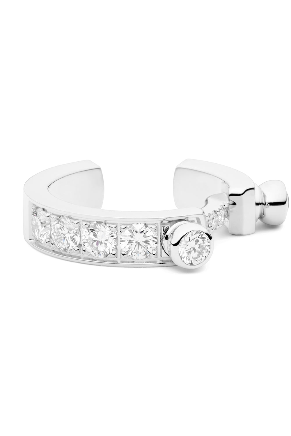 NOUVEL HERITAGE-Tuxedo Mood Ear Cuff-WHITE GOLD
