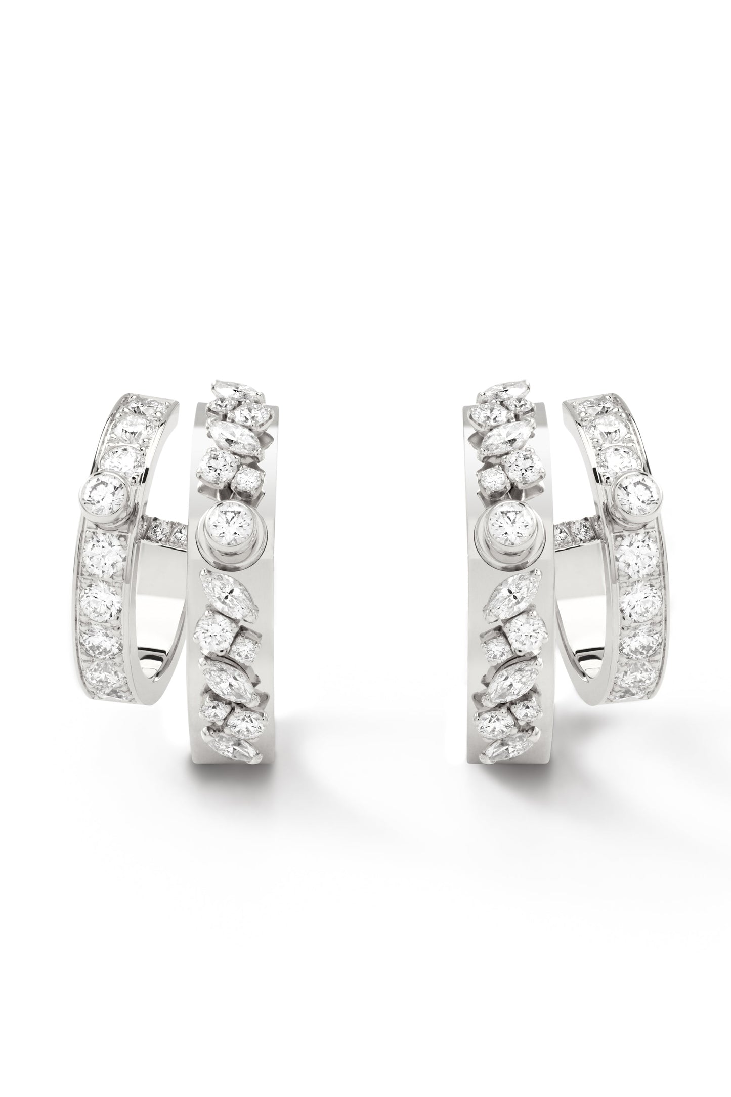 Under The Stars Mood Hoop Earrings - White Gold-WHITE GOLD-JEWELRYFINE JEWELEARRING-NOUVEL HERITAGE