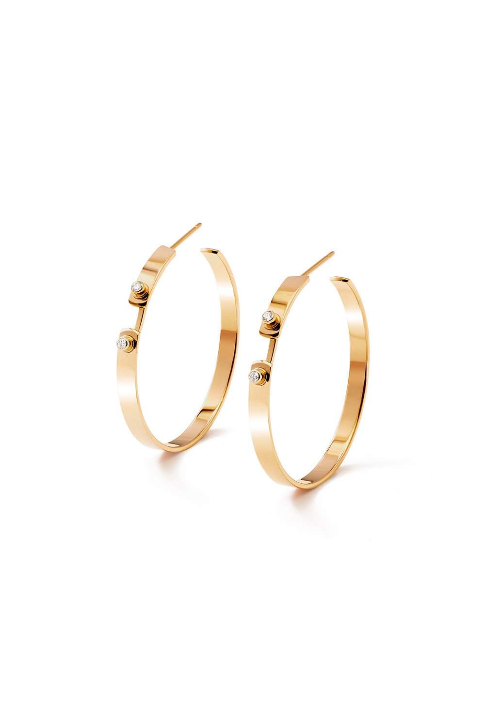 NOUVEL HERITAGE-Monday Morning Mood Hoop Earrings-YELLOW GOLD