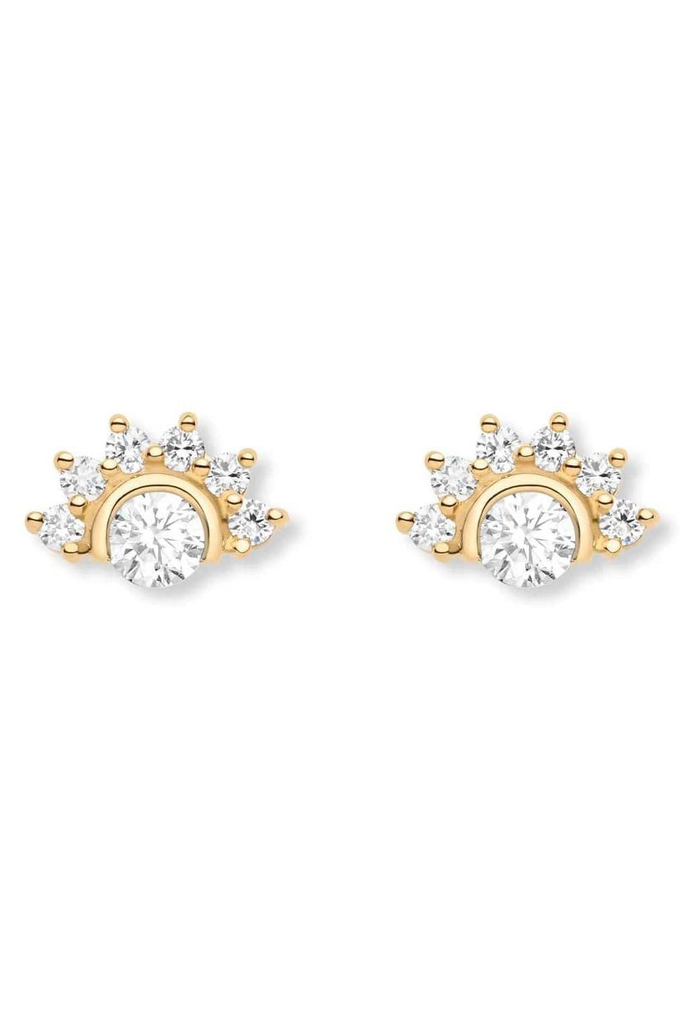 NOUVEL HERITAGE-Mystic Diamond Studs-YELLOW GOLD