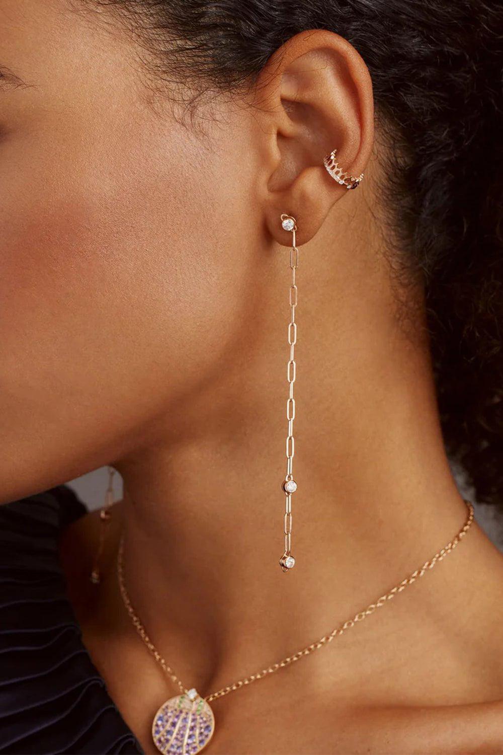 NOUVEL HERITAGE-Round Trio Earrings-YELLOW GOLD