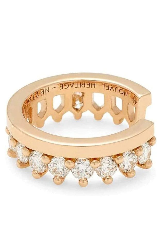 NOUVEL HERITAGE-Simple Full Diamond Ear Cuff-YELLOW GOLD