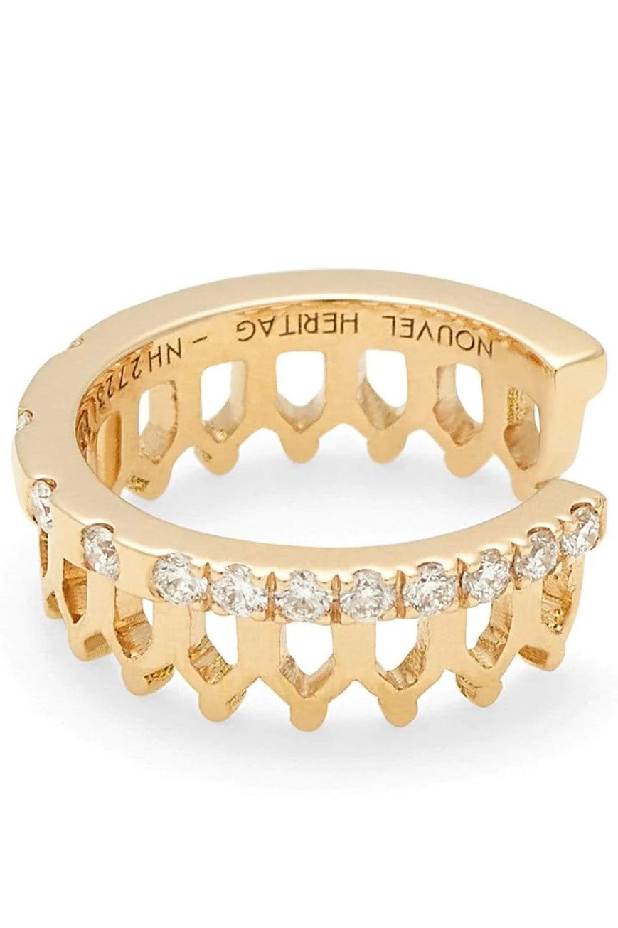 NOUVEL HERITAGE-Simple Some Diamond Lace Ear Cuff-YELLOW GOLD