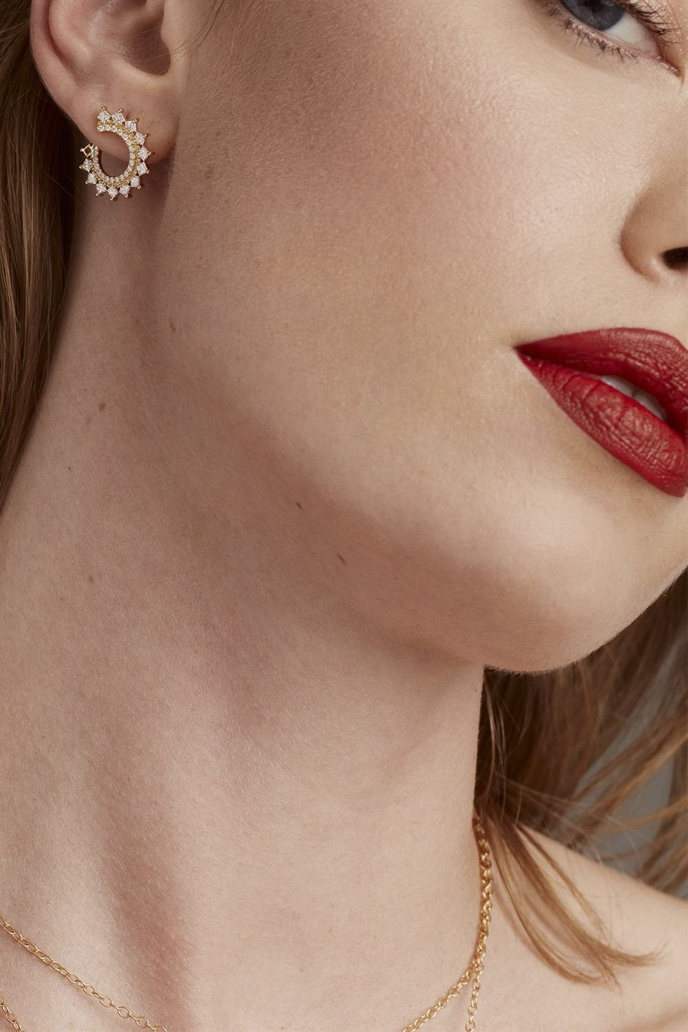 NOUVEL HERITAGE-Vendome Double Round Earrings-YELLOW GOLD