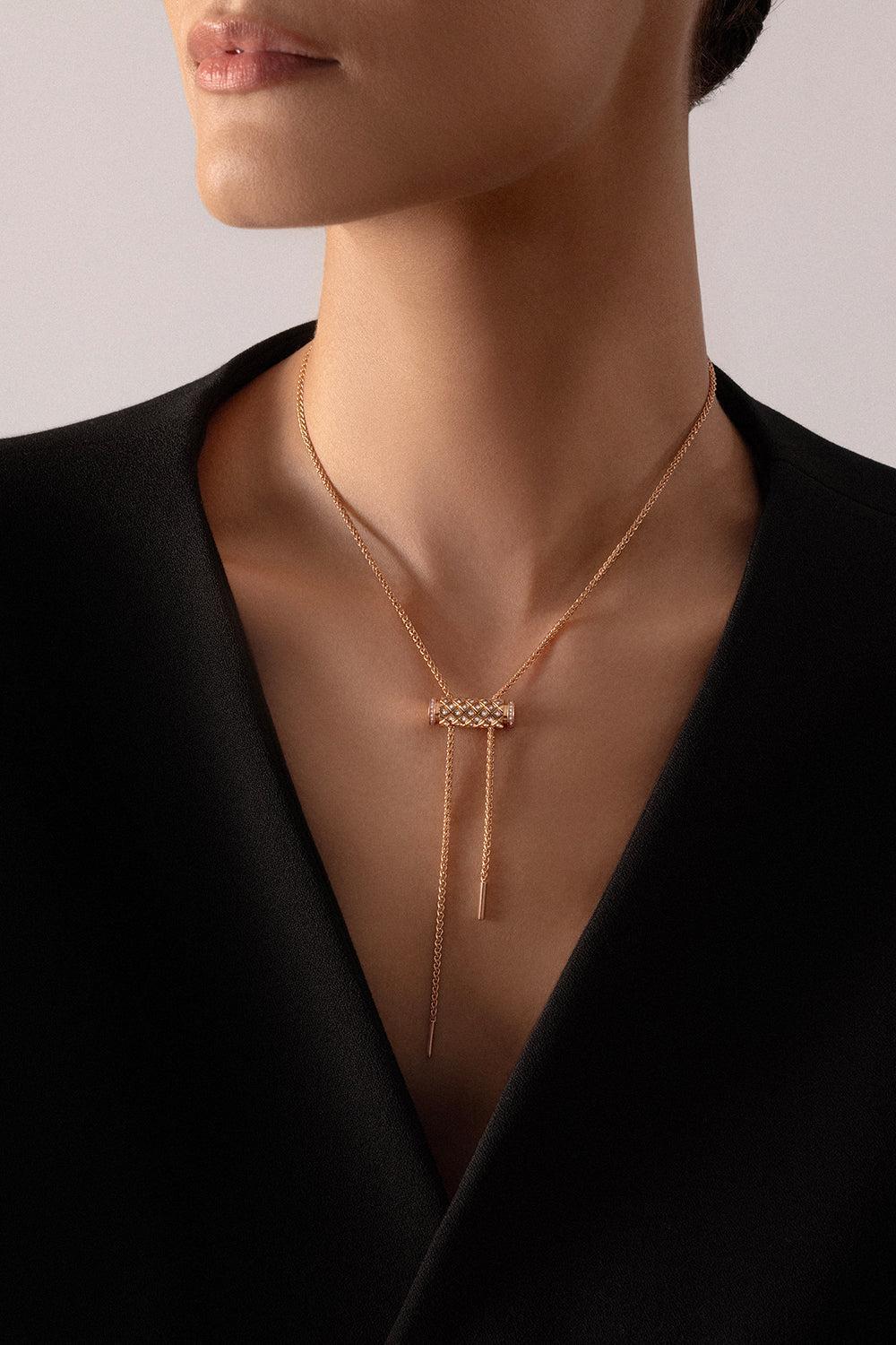 MM Latch Chain Necklace-ROSE GOLD-JEWELRYFINE JEWELNECKLACE O-NOUVEL HERITAGE