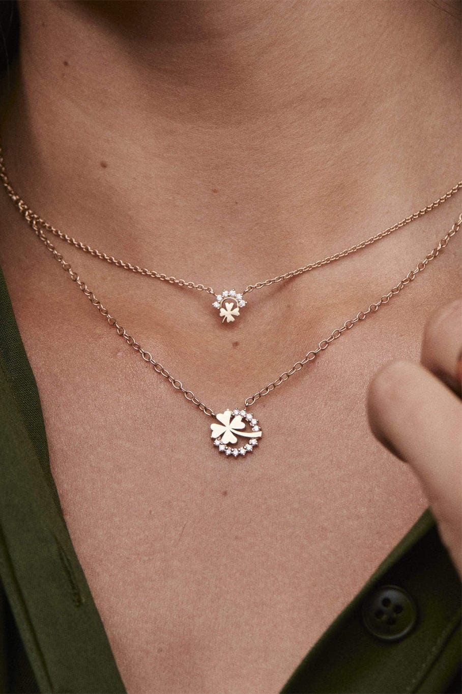 NOUVEL HERITAGE-Mystic Small Luck Pendant Necklace-ROSE GOLD