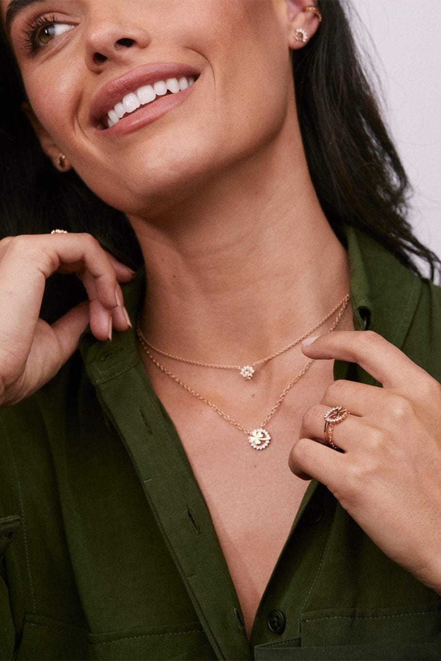 NOUVEL HERITAGE-Mystic Small Luck Pendant Necklace-ROSE GOLD