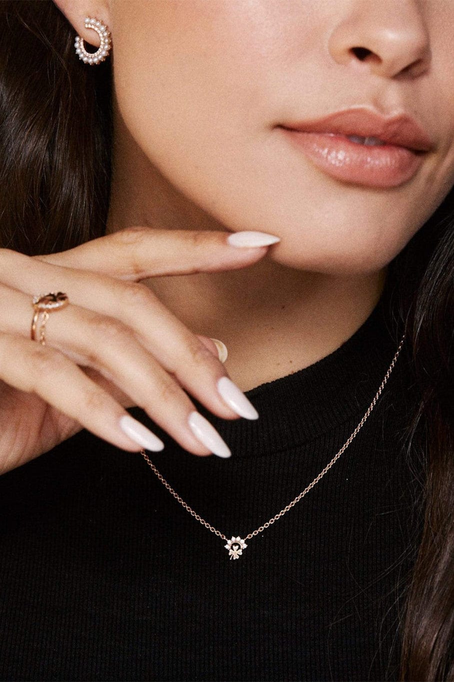 NOUVEL HERITAGE-Mystic Small Luck Pendant Necklace-ROSE GOLD
