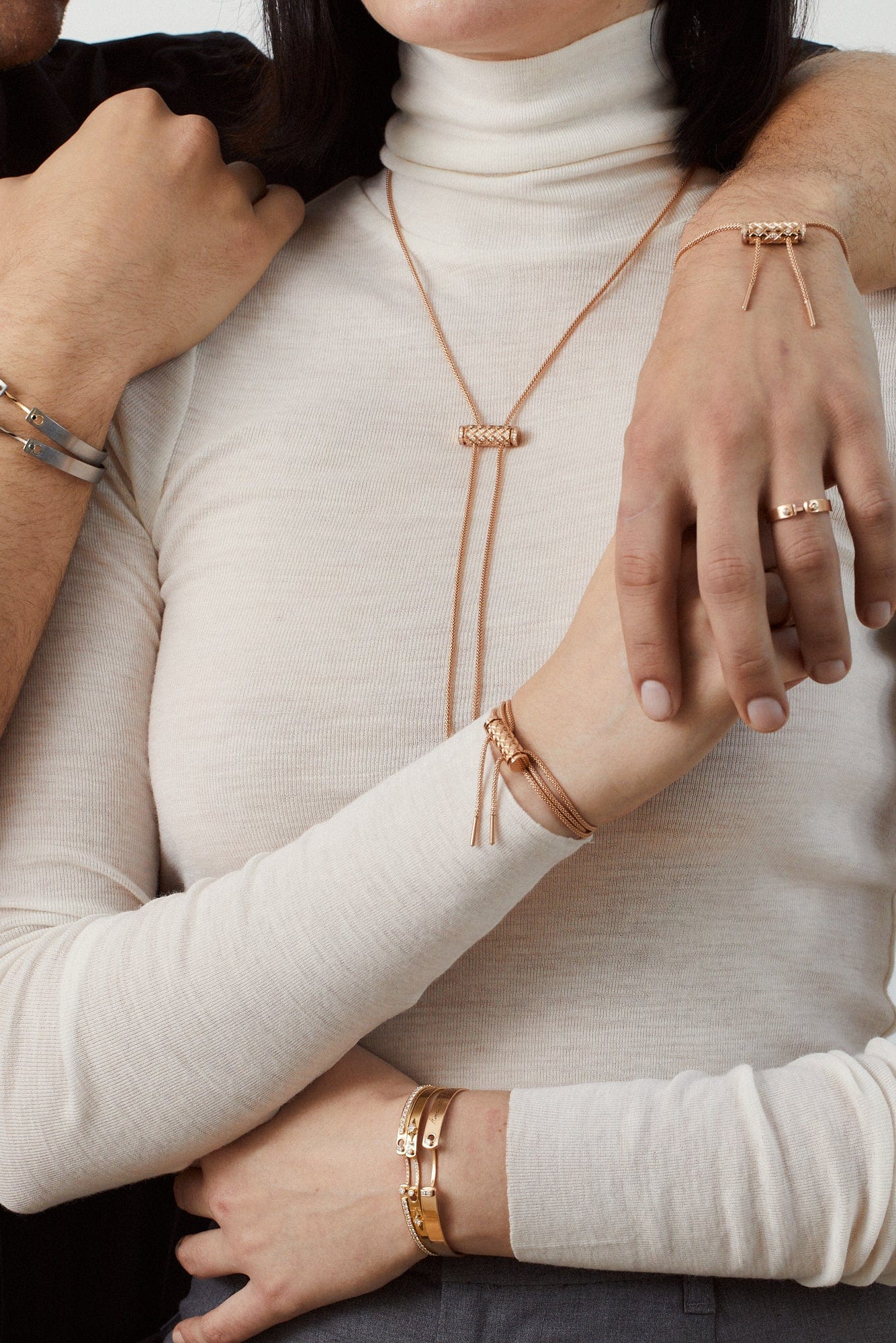 NOUVEL HERITAGE-Rose Gold Latch Chain Necklace - 55cm-ROSE GOLD
