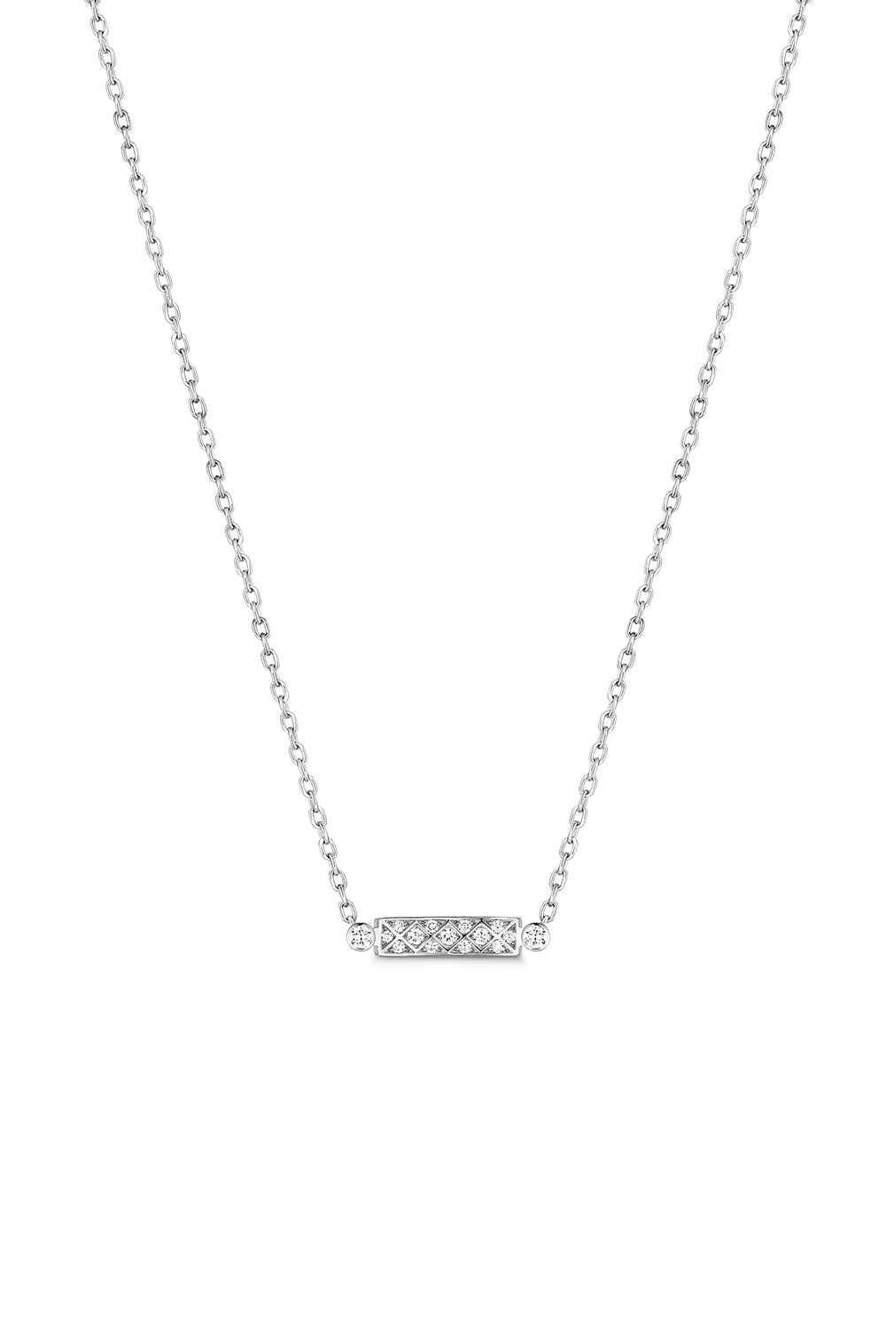 NOUVEL HERITAGE-Parisian Stroll Mood Pendant Necklace-WHITE GOLD