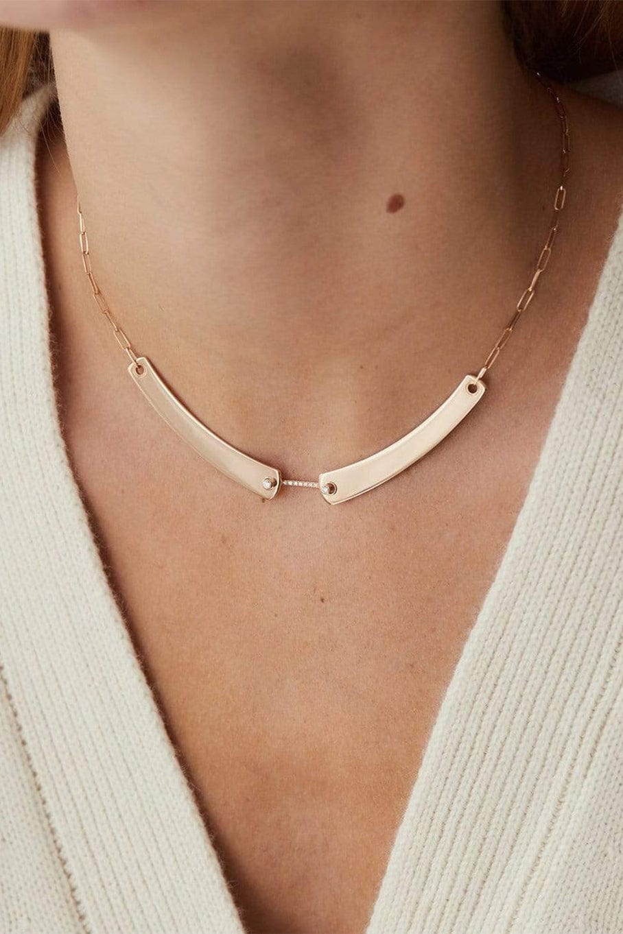 NOUVEL HERITAGE-Business Meeting Mood Necklace-YELLOW GOLD