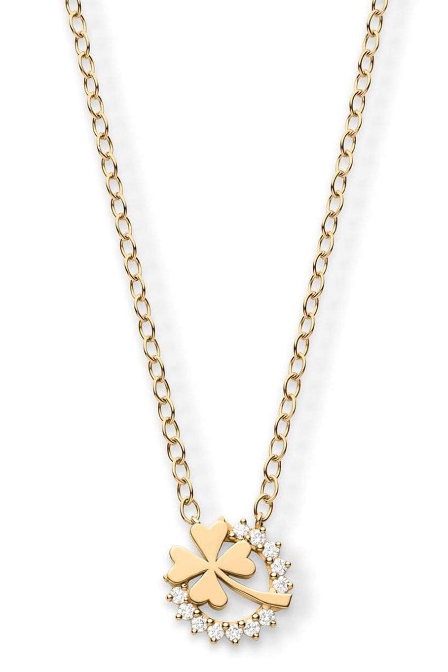 NOUVEL HERITAGE-Medium Mystic Diamond Luck Necklace-YELLOW GOLD