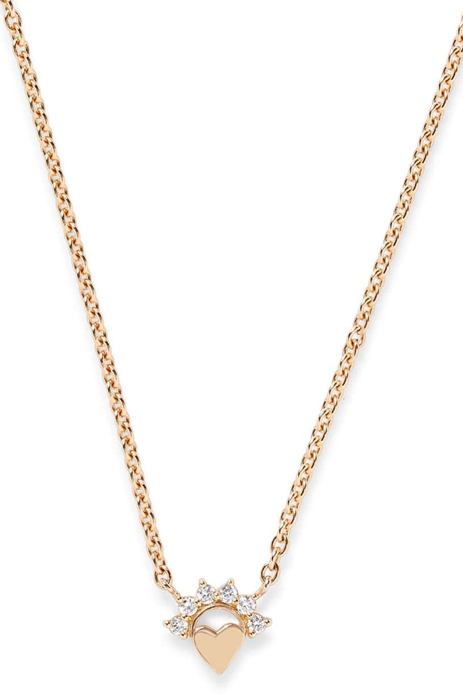 NOUVEL HERITAGE-Small Mystic Diamond Love Necklace-YELLOW GOLD