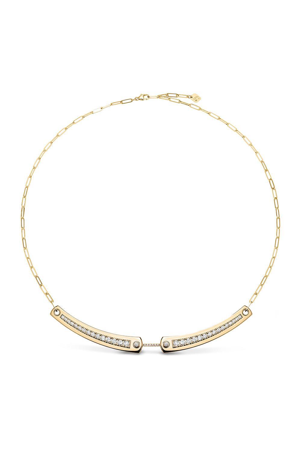 Tuxedo Mood Necklace - Yellow Gold