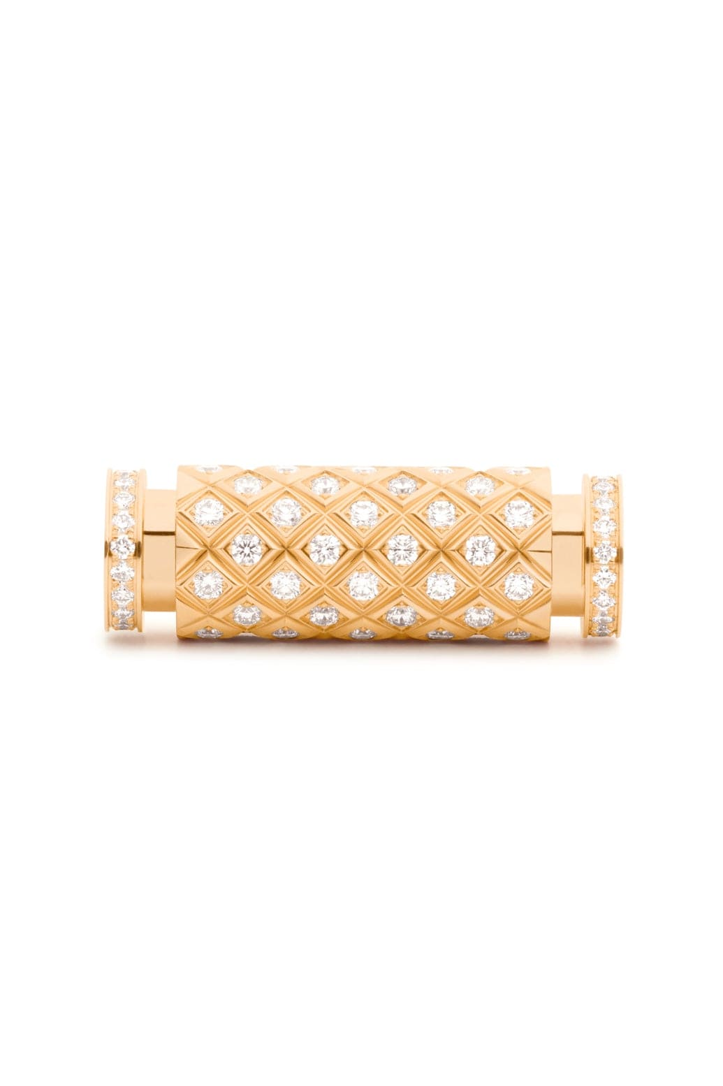 NOUVEL HERITAGE-Full Pave Latch Pendant-YELLOW GOLD