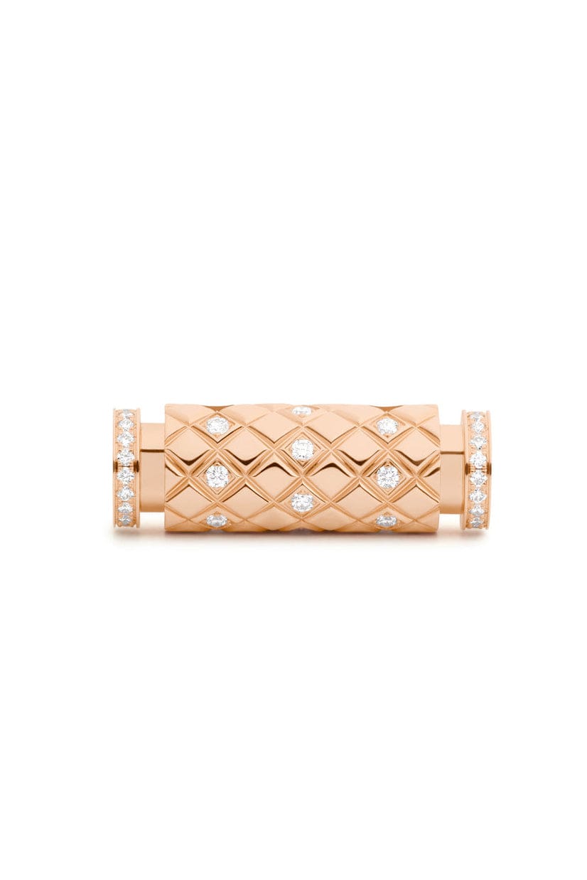NOUVEL HERITAGE-Semi-Paved Latch Pendant-YELLOW GOLD