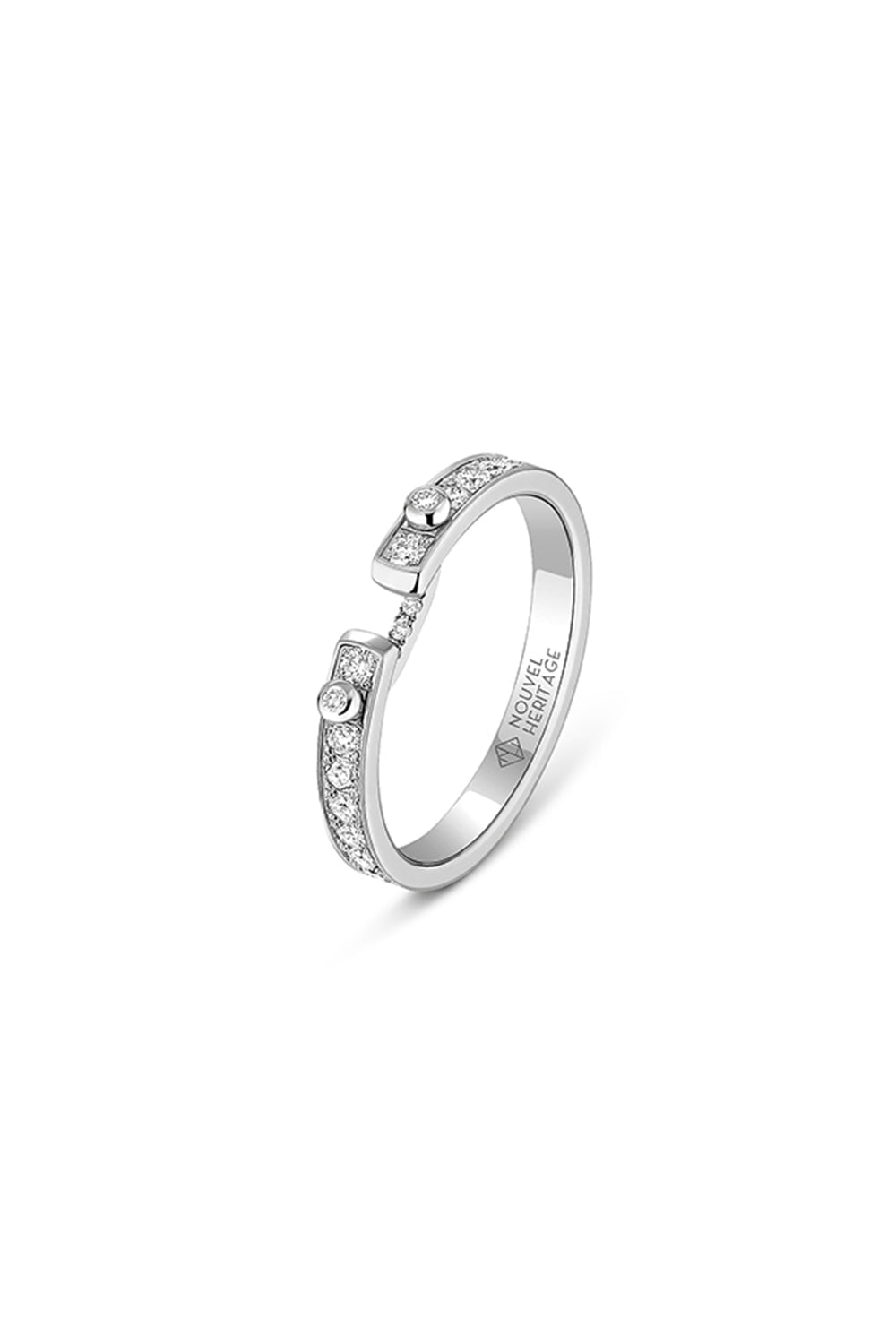 NOUVEL HERITAGE-Eternity Tuxedo PM Mood Ring-WHITE GOLD