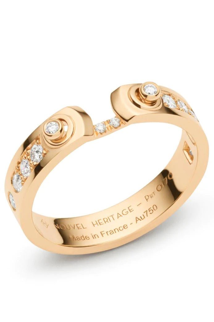 NOUVEL HERITAGE-Tuxedo Mood Ring-YELLOW GOLD