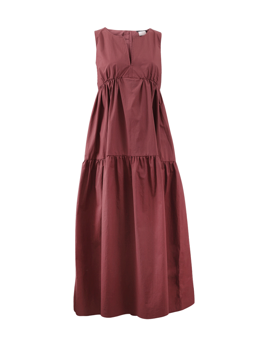 ODEEH-Cotton Tiered Maxi Dress-