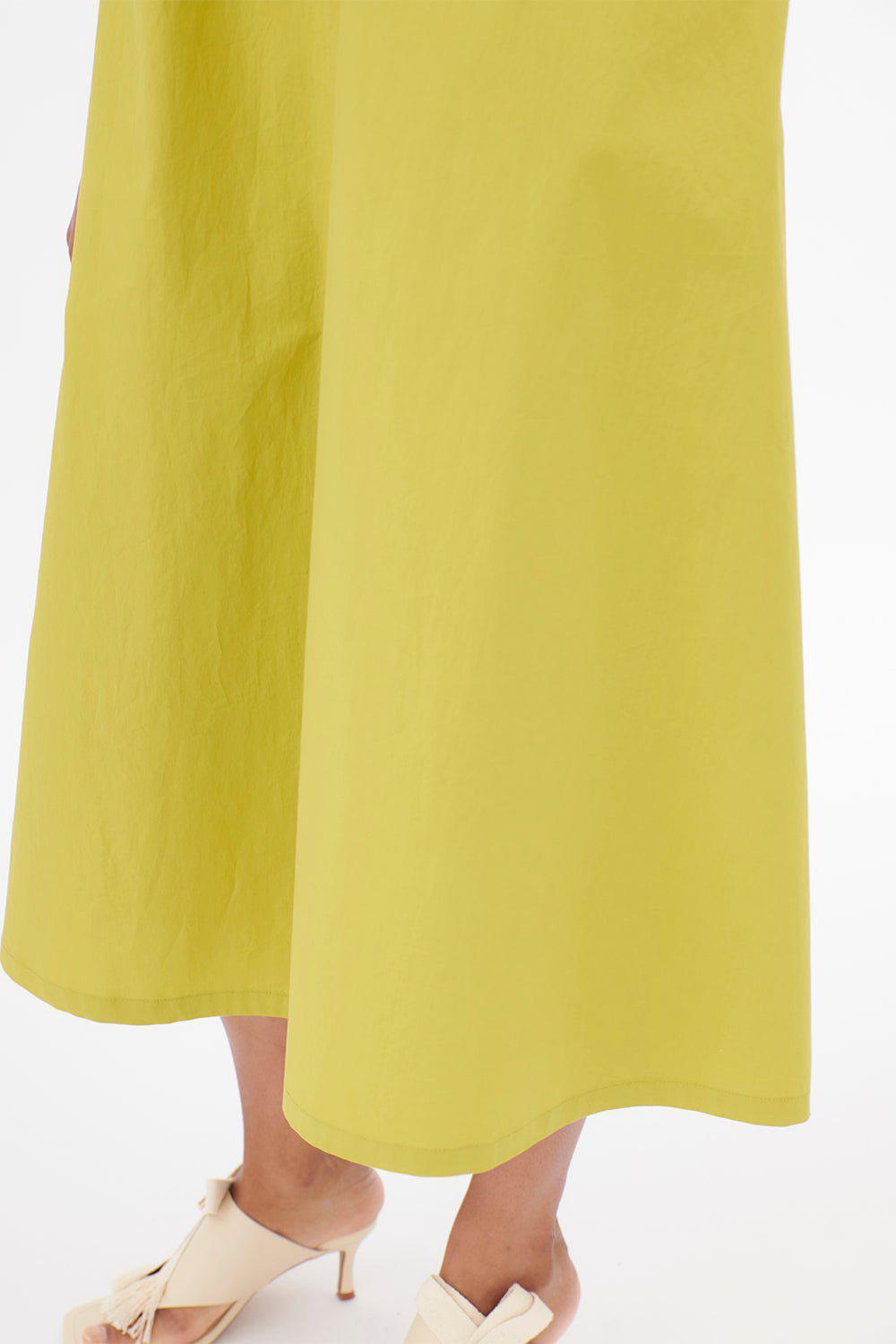 ODEEH-Short Sleeve Shirt Dress - Limetta-